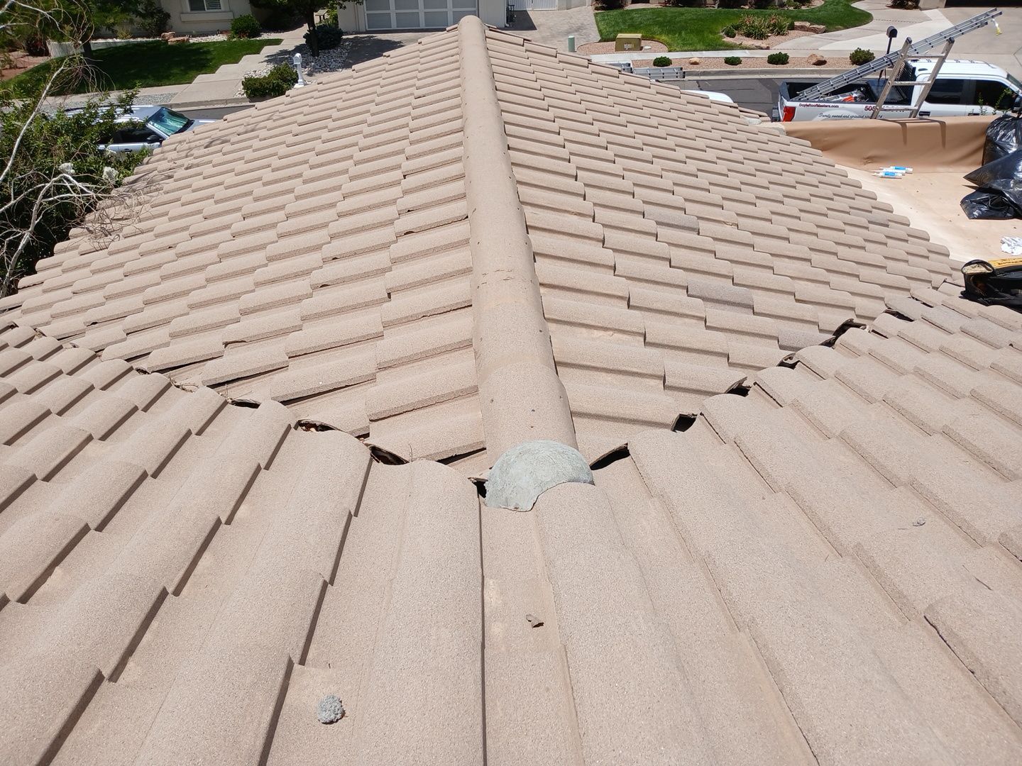Tile and TPO Roof Maintenance and Gutter Cleaning in Sandia Heights by Doyle Roof Masters Inc