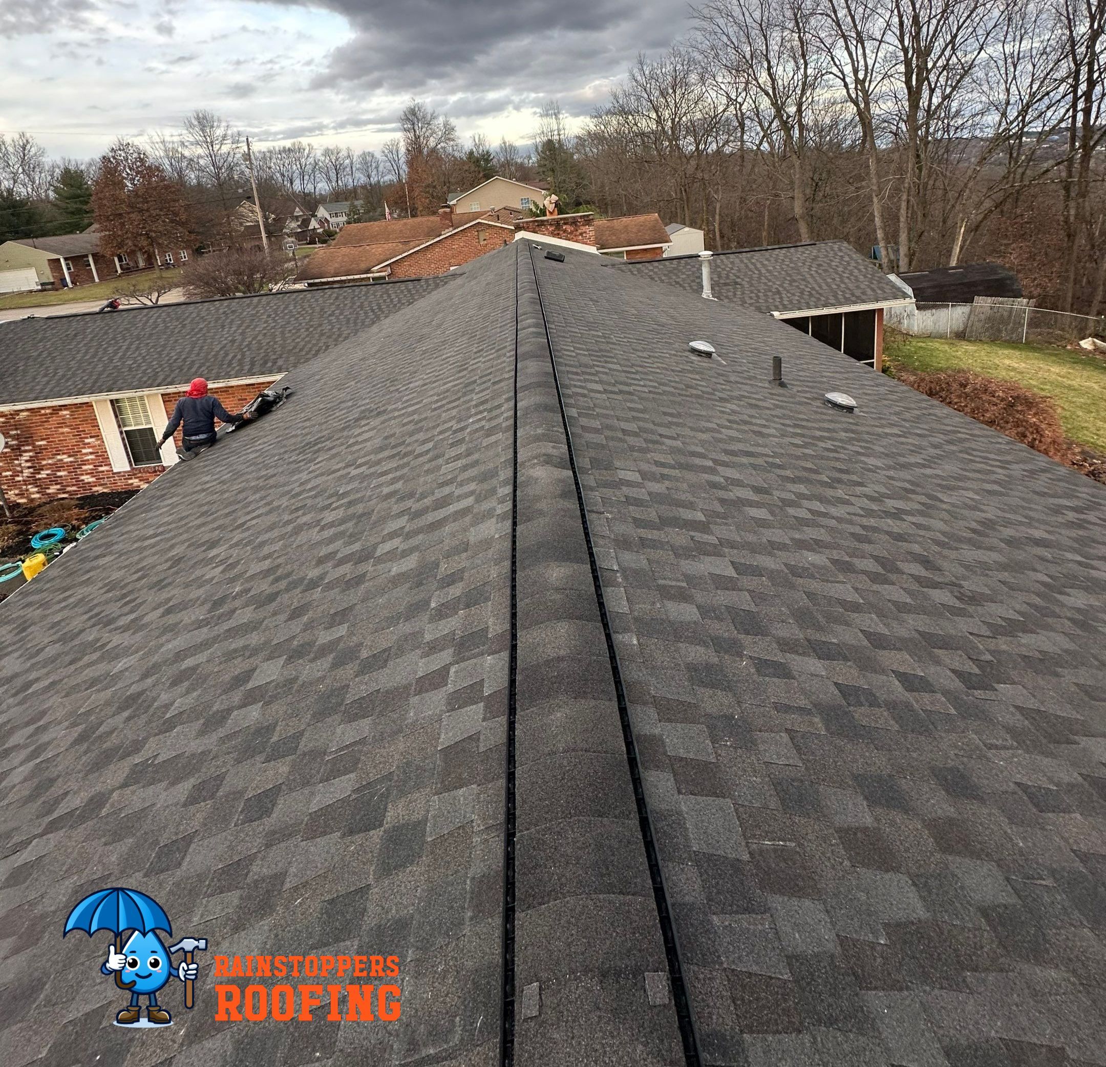 Residential Roofing Installation using GAF Timberline HDZ by Rainstoppers Roofing