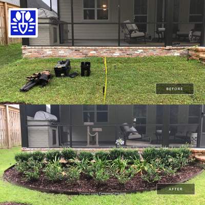 LANDSCAPE SERVICES using NEW BED INSTALL