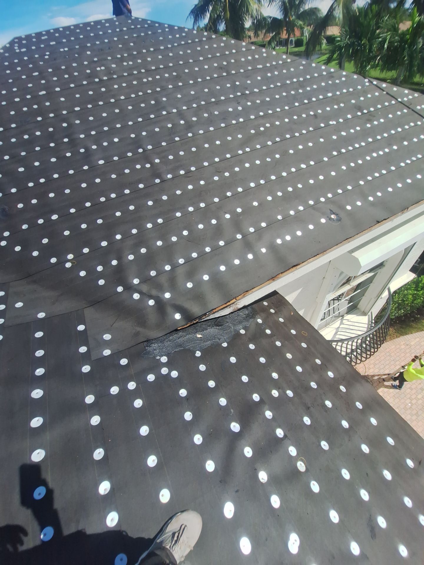 Residential Roofing Installation using 1" Nail strip metal roof by BLUES BROTHERS ROOFING