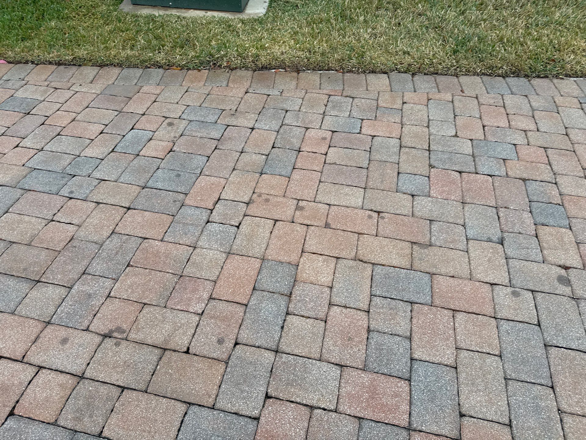 Oil & Tar Removal from Paver Driveway & Entryway by Sunshine AquaWash