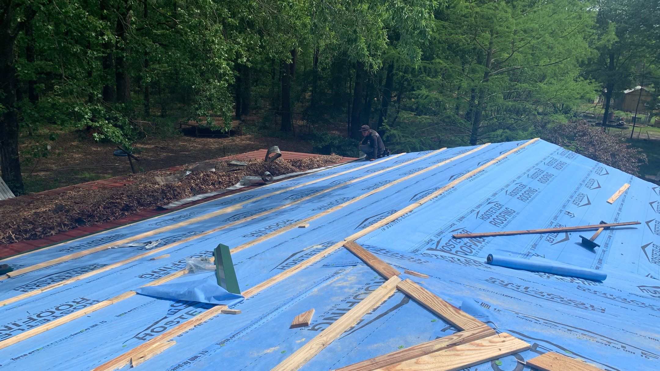 Residential Shingle Reroof using 29 gauge metal by Hostetler Roofing