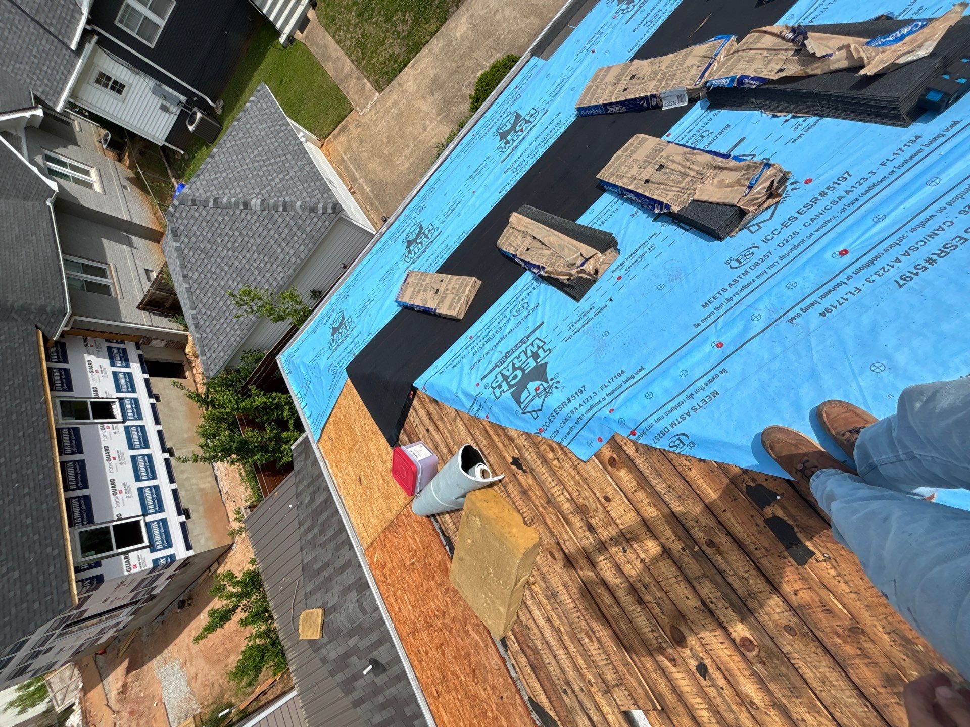 Residential Architectural Shingle Roof Installation and Decking Repair in Greenville by Roofers LLC