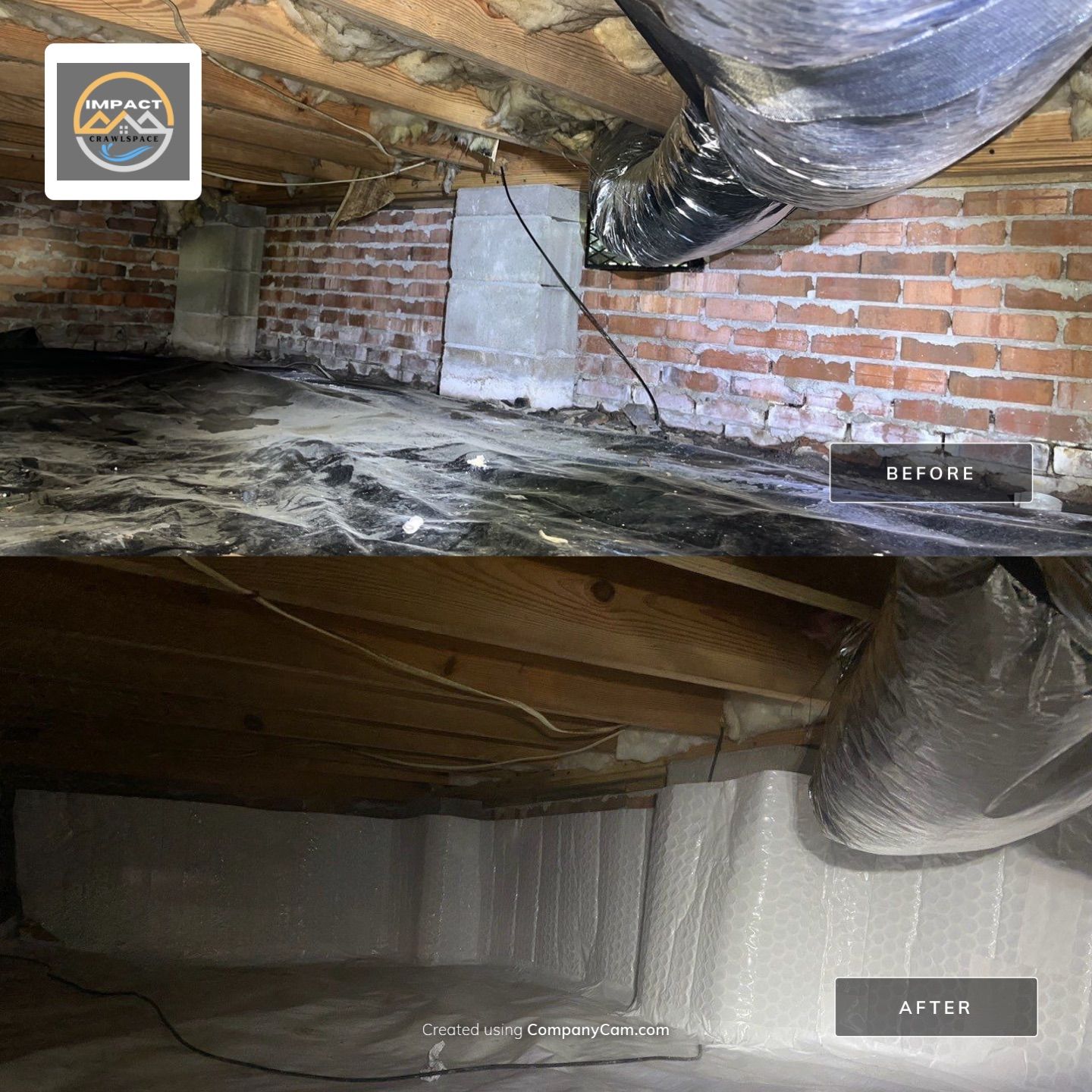 Impact Choice Encapsulation using YCS Pro Cleaner by Impact Crawlspace