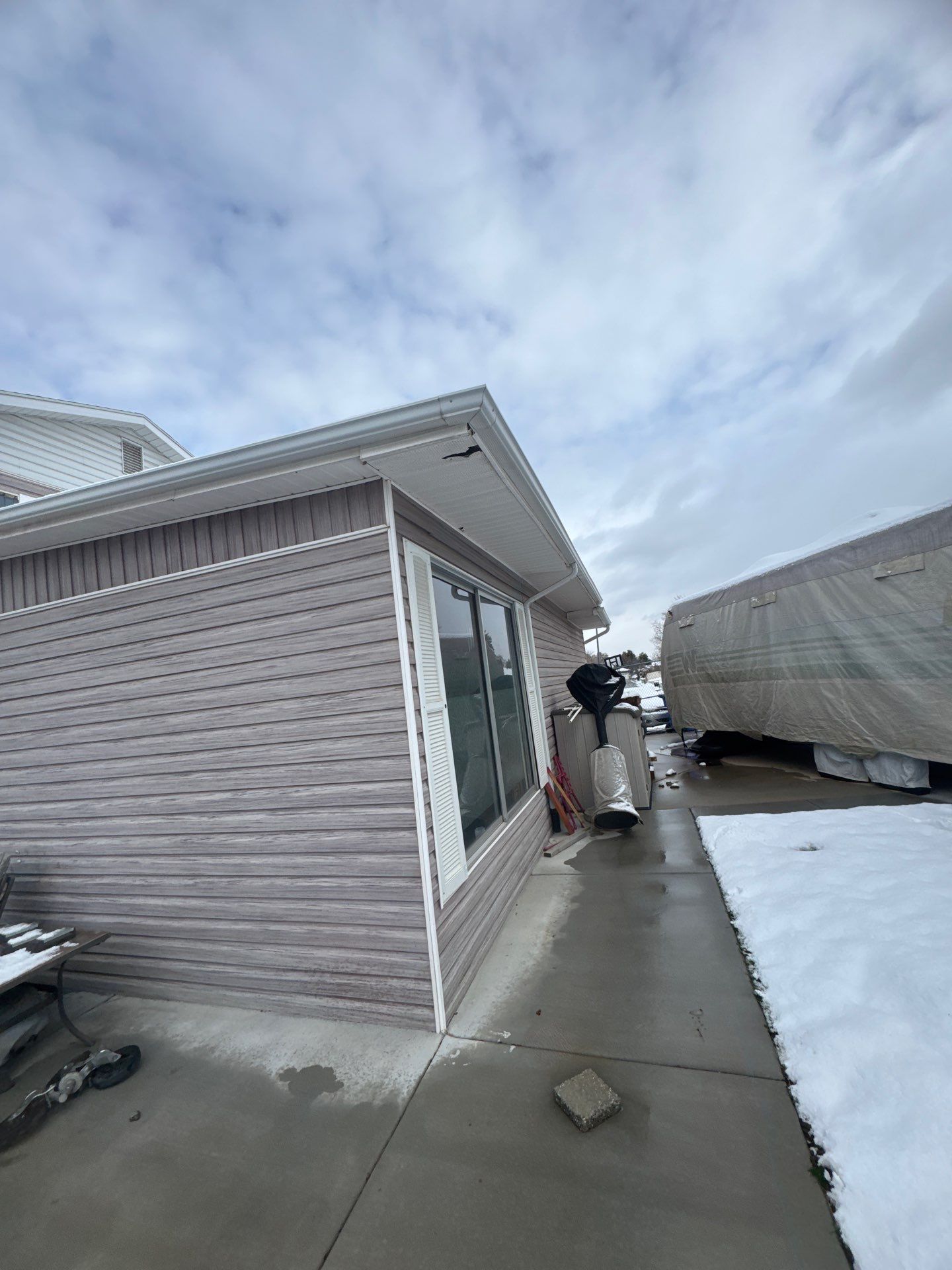 Project in Cottonwood Heights by Master Rain Gutters.