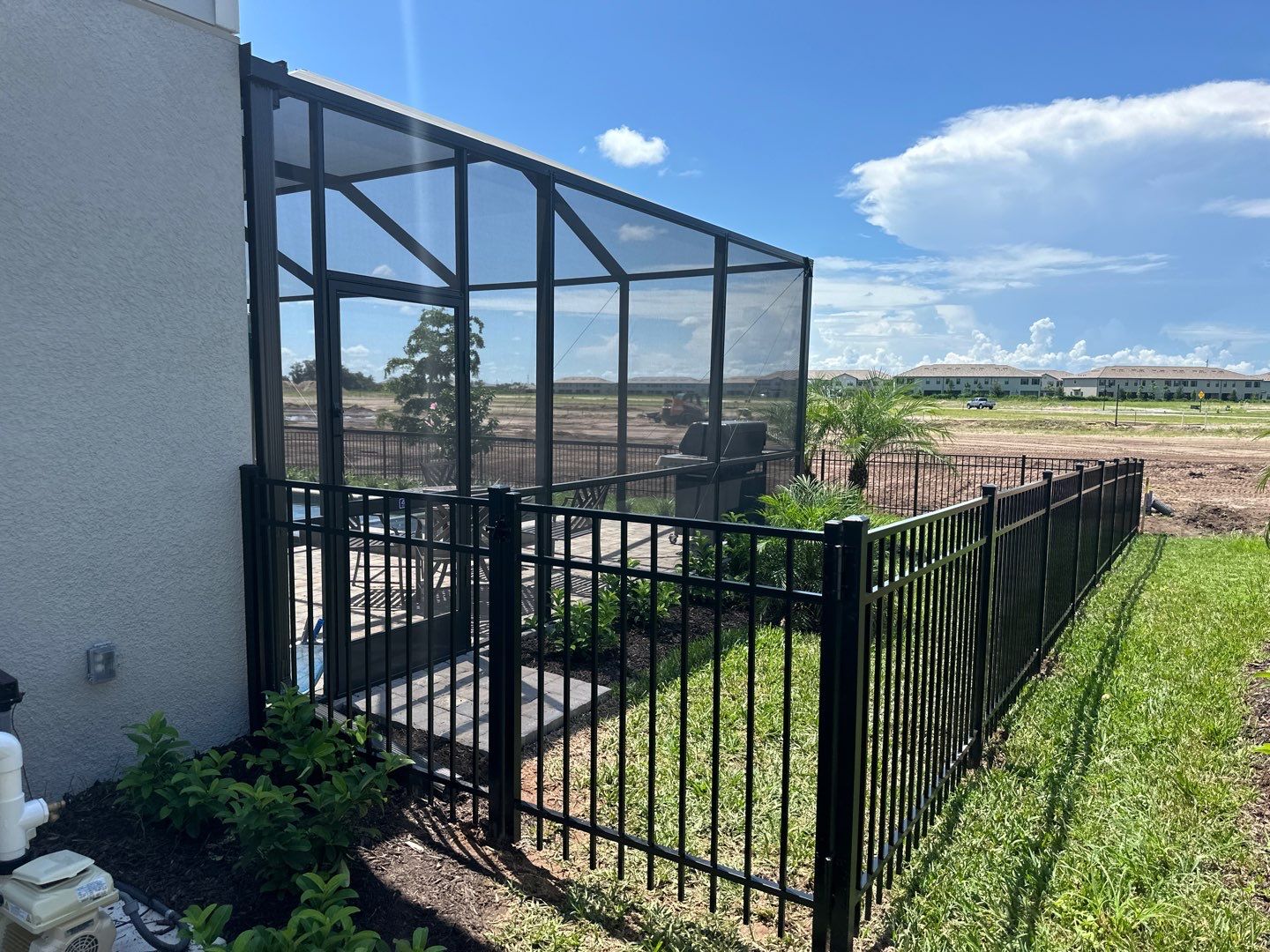 Aluminum Fence Installation using 3 Rail Aluminum Fence by Asap fence and gates, LLC