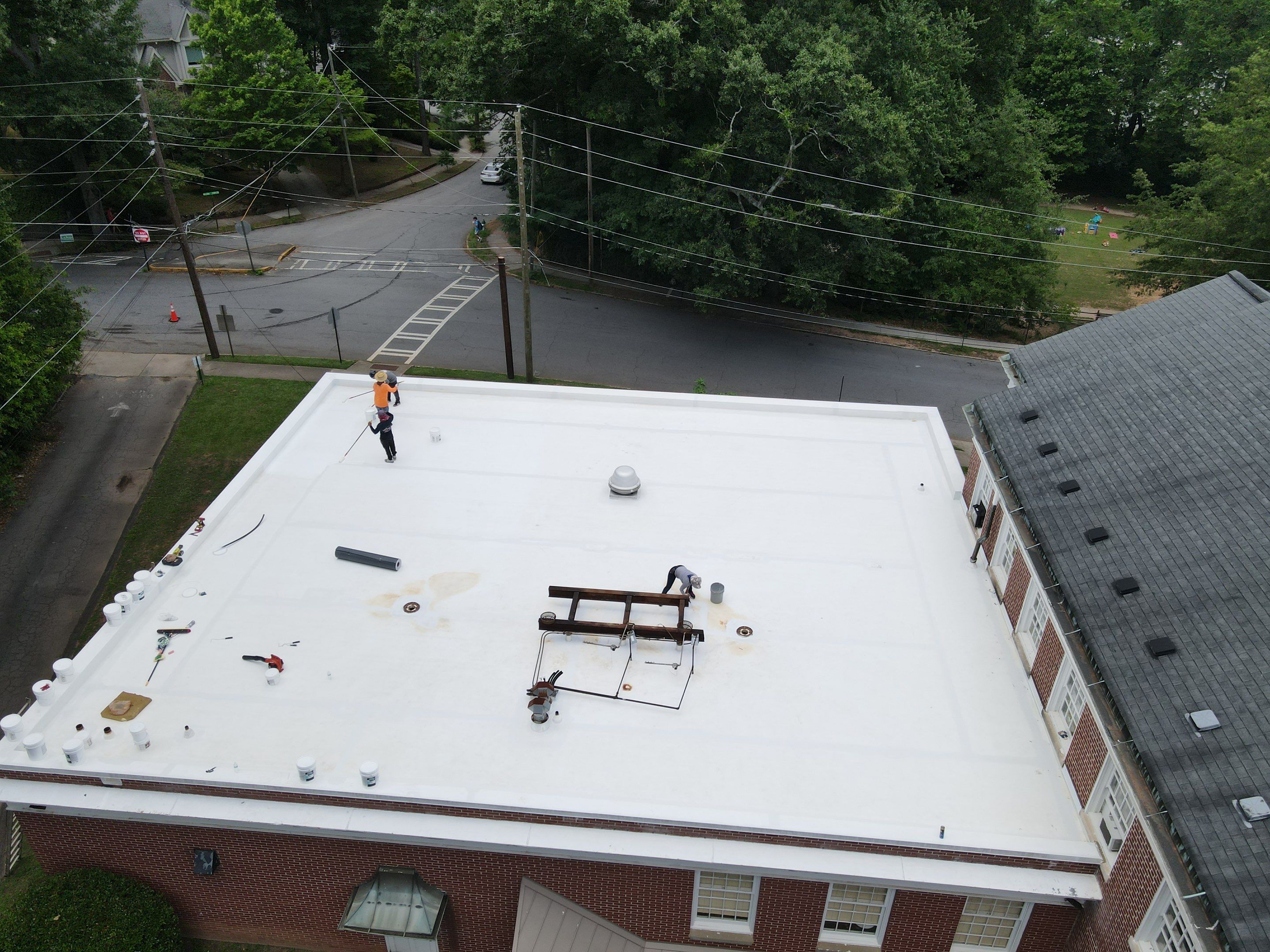 roof coating and partial TPO replacement by Nailed It Roofing & Remodeling LLC