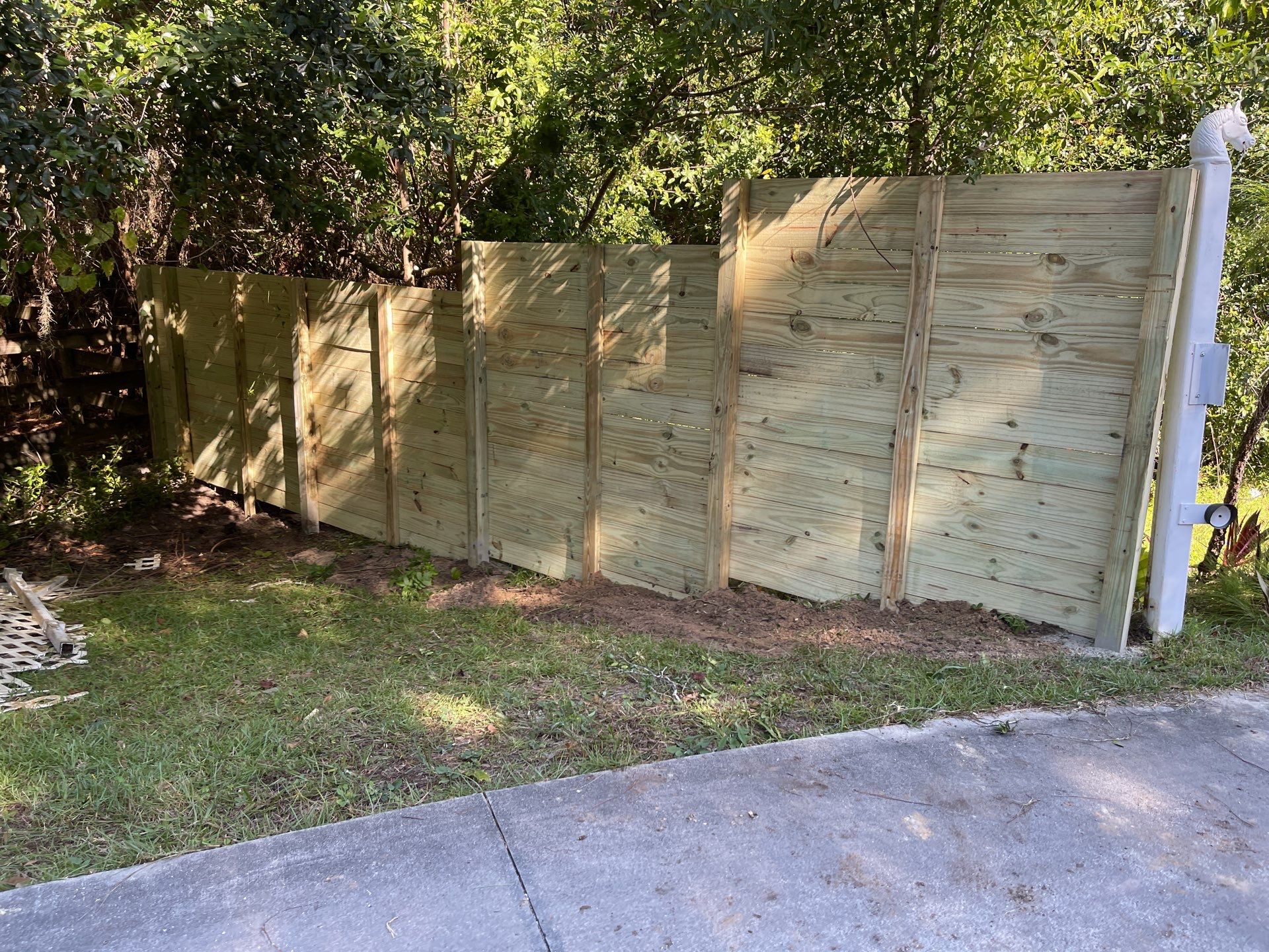 Bradenton, FL Gate Operator Installation & Horizontal Privacy Fence by Asap fence and gates, LLC