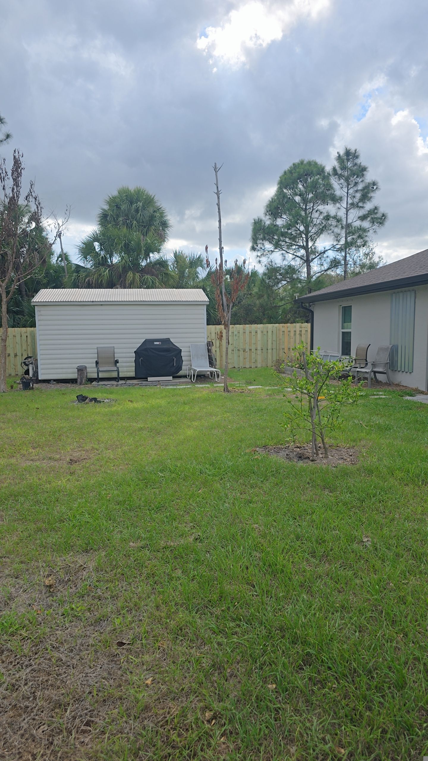 Wood Shadowbox Install in North Port by True Fence LLC