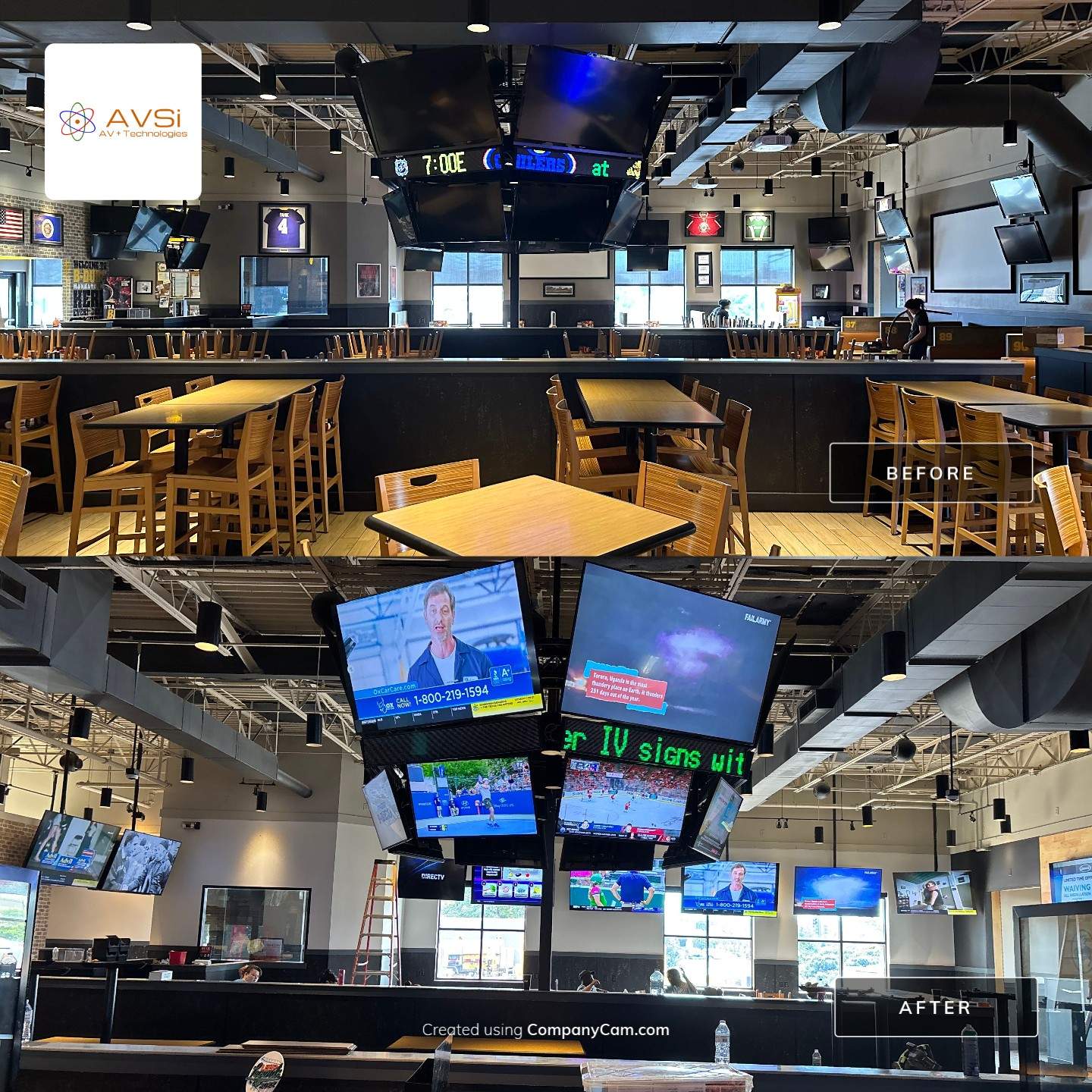 Sportsbar AV install by AVSi