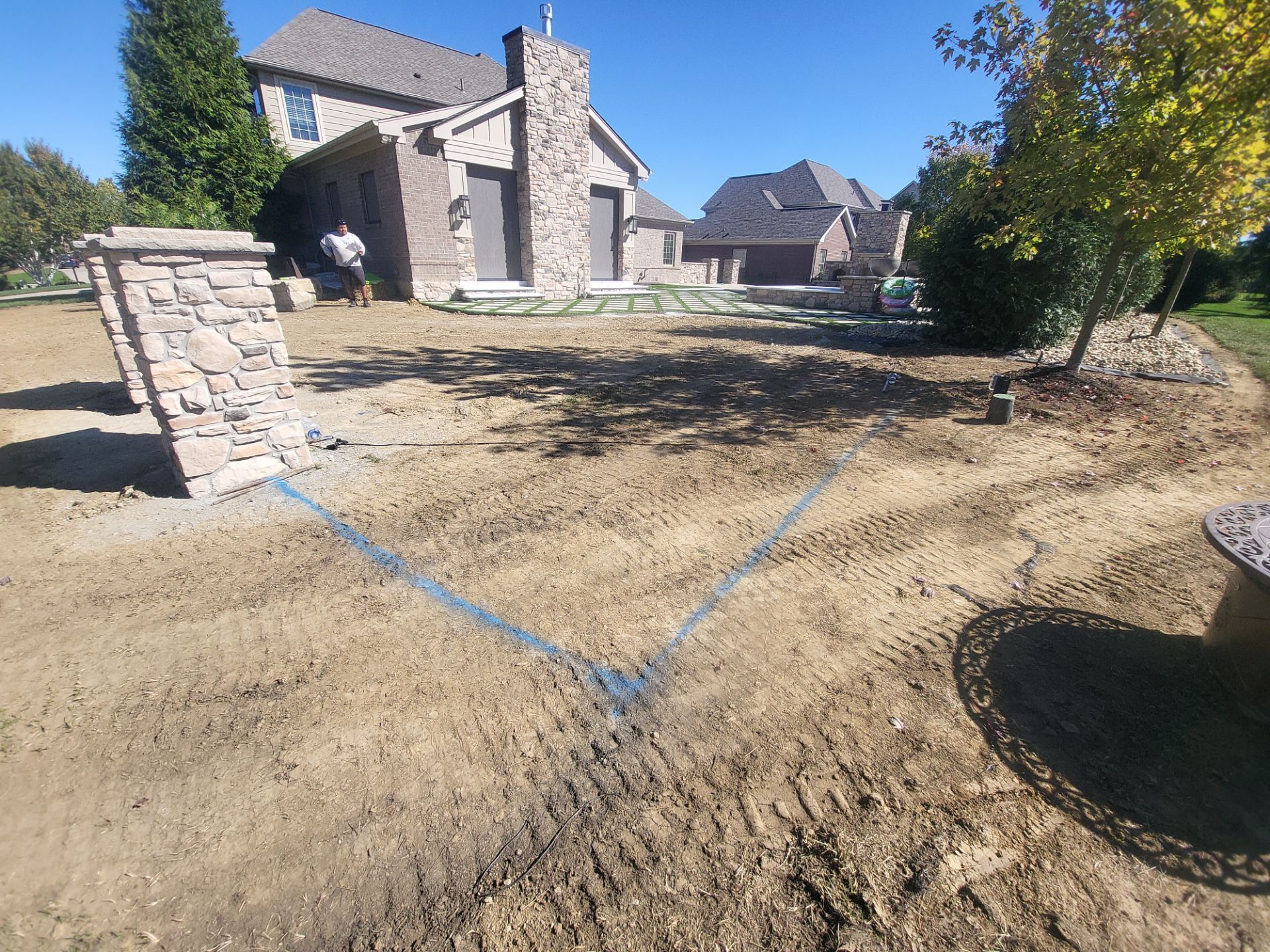 Residential Golf Green and Modern Paver Patio Installation in Centerville by Southwest Greens Midwest