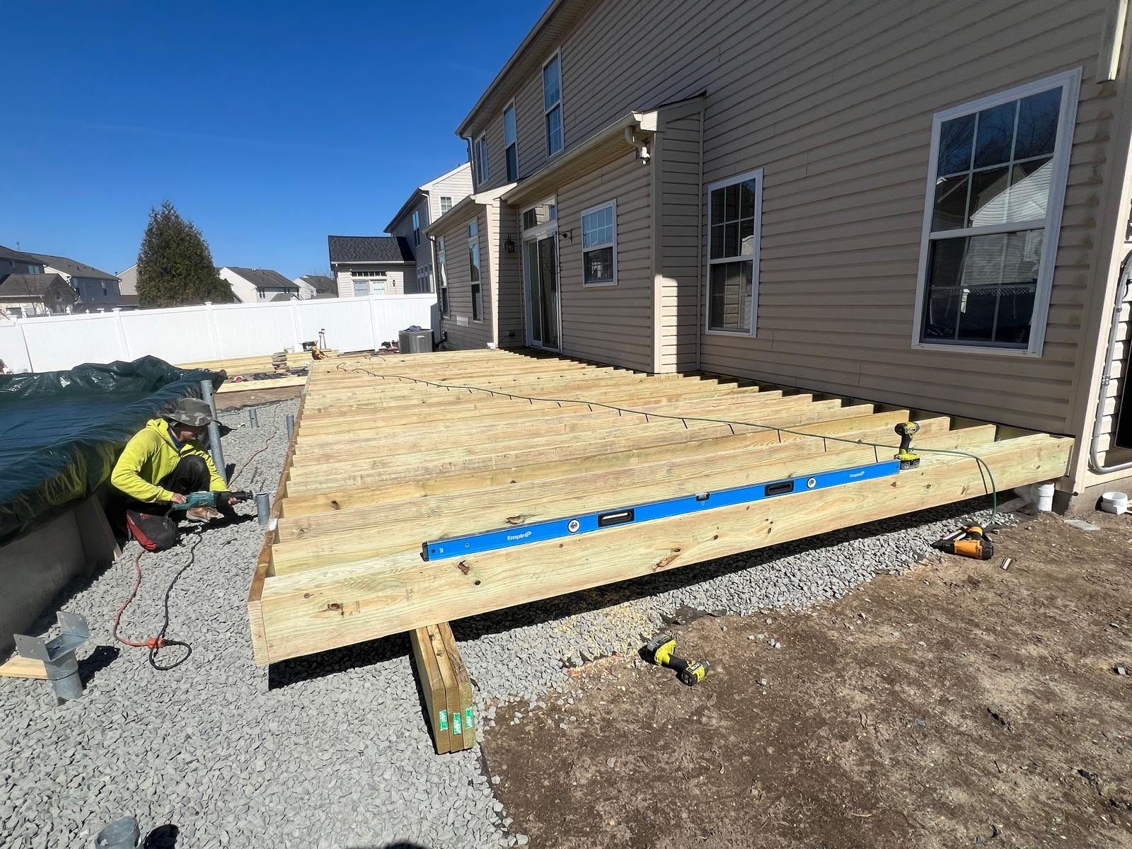 new pool deck in Howell by deck guardian