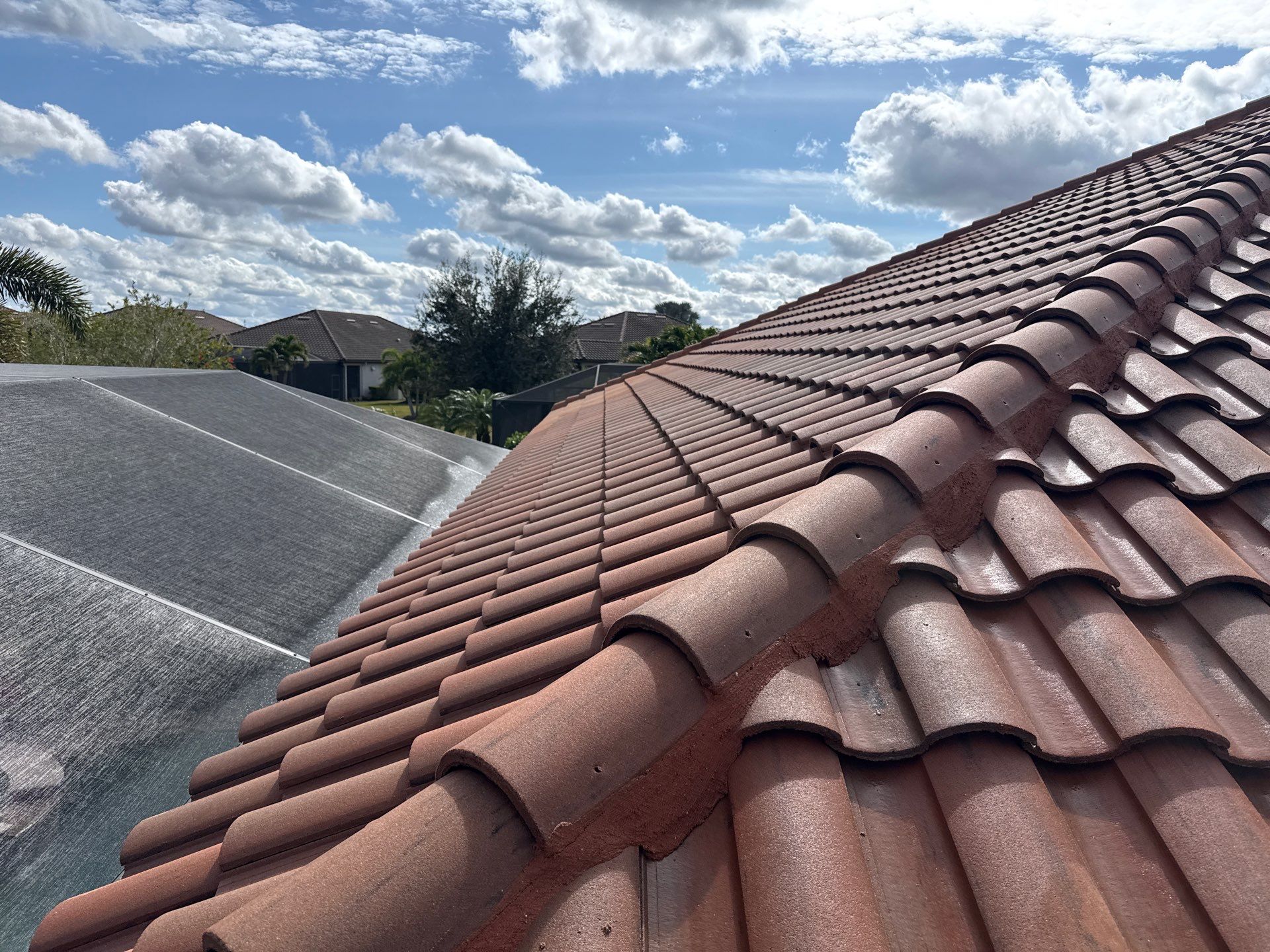 Barrel Tile Roof Cleaning in Esplanade Golf & Country Club – Lakewood Ranch, FL by Sunshine AquaWash