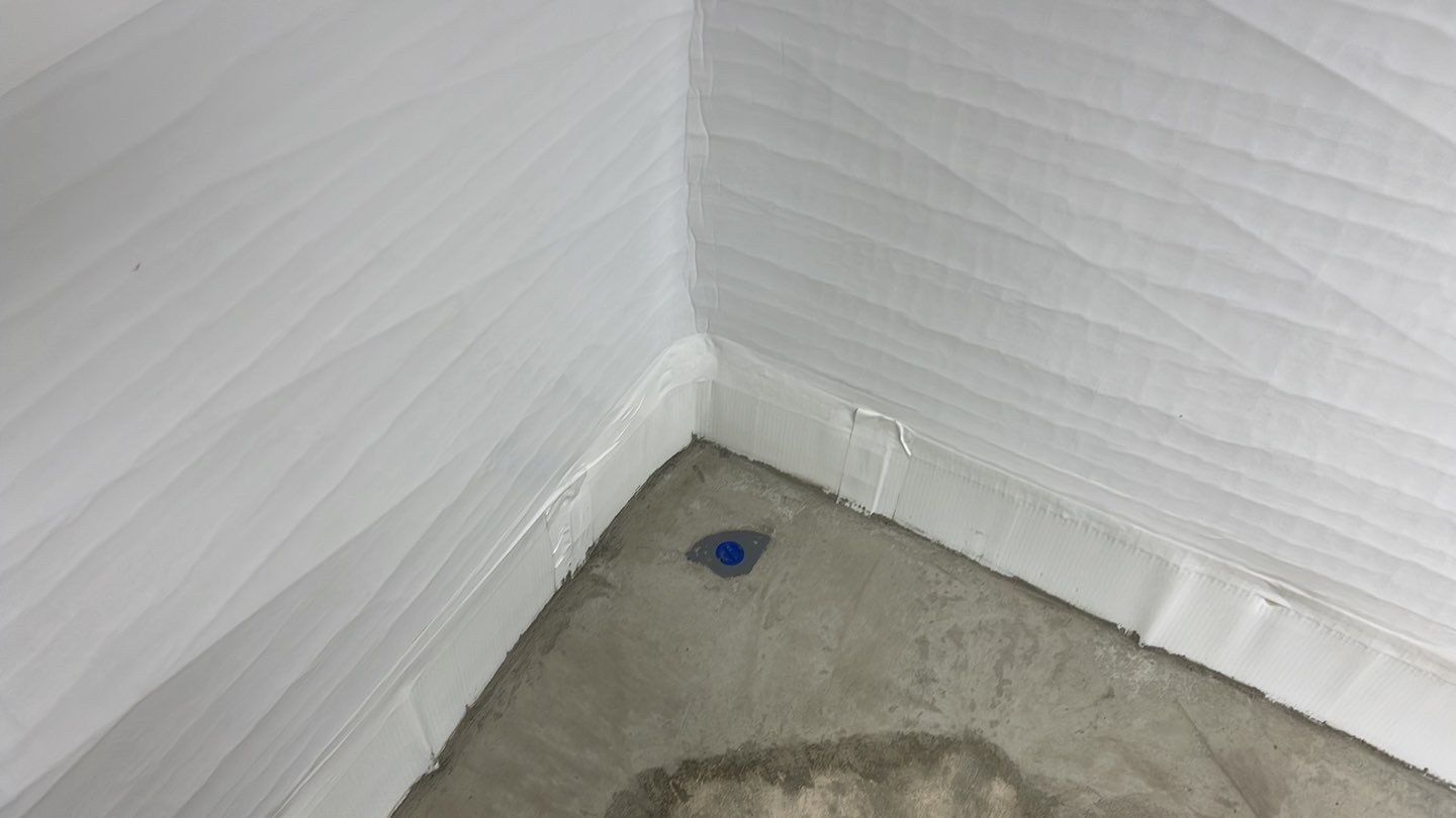 Embedded Fiber Reinforcement and Basement Waterproofing using GrateDrain Waterproofing System by Toledo Basement Repair