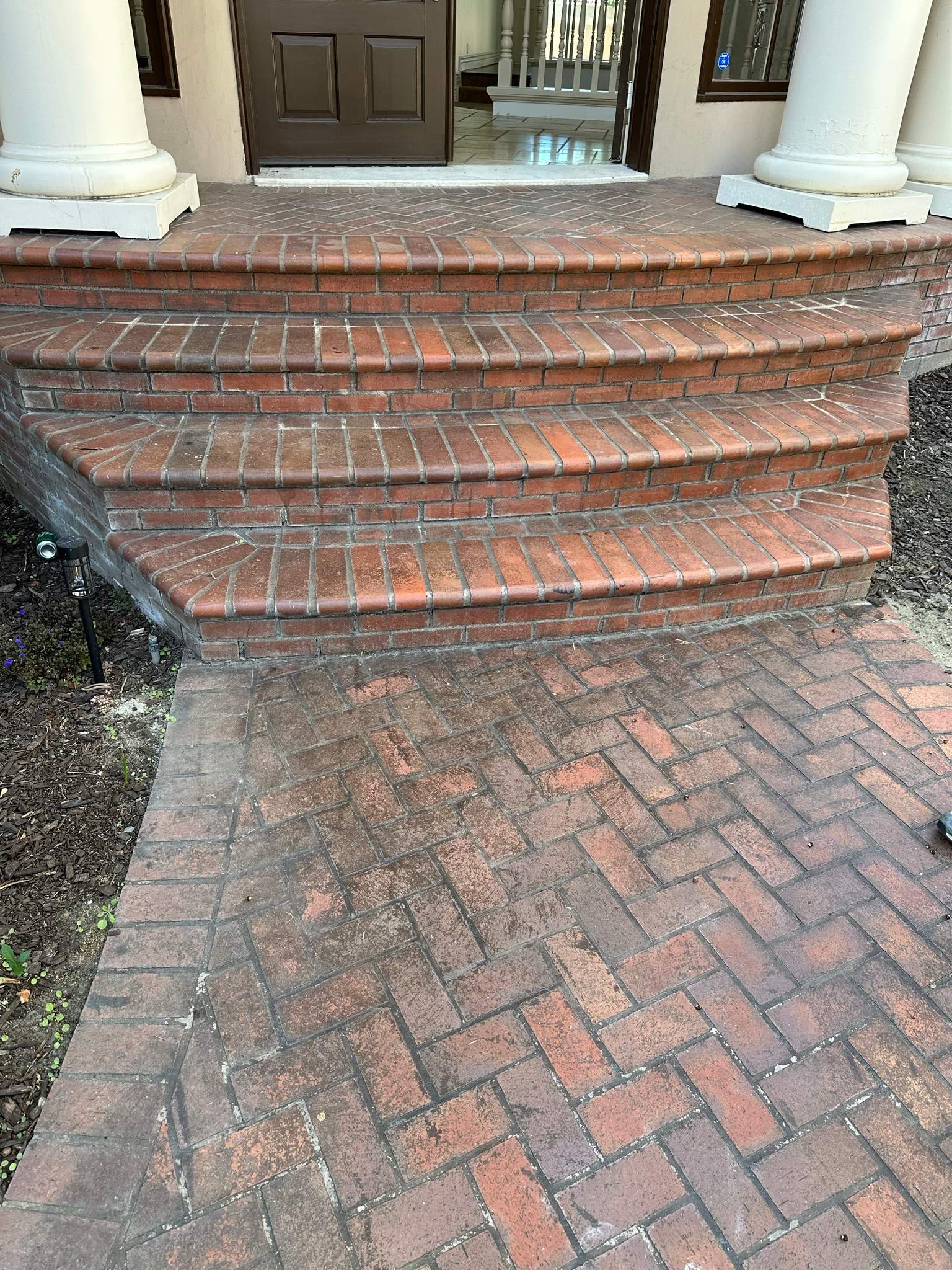 Orange County Clay Tile Roof Soft Wash on Unwalkwable Roof by Property Cleaning Experts