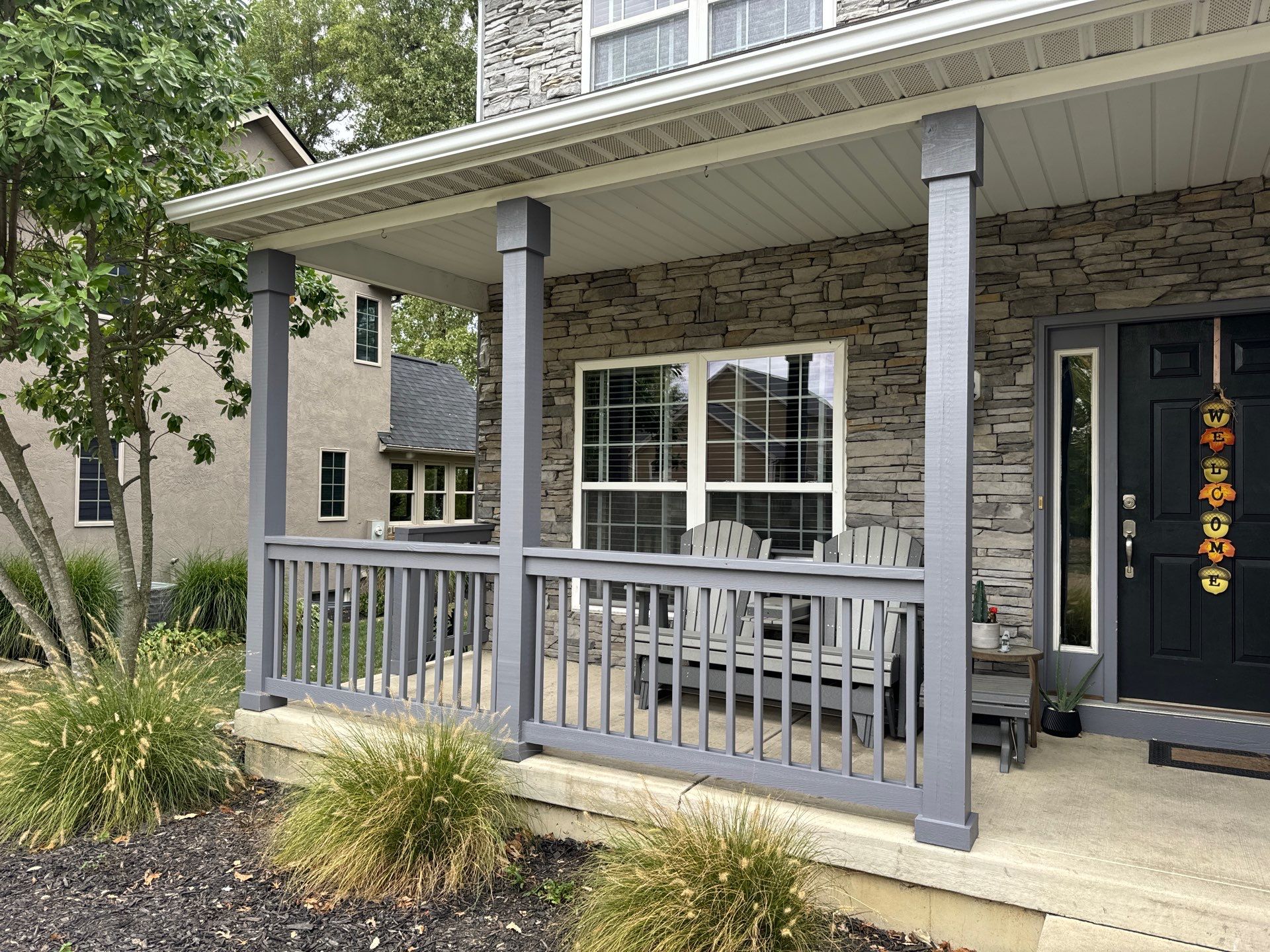 Porch Railings and Pillars Build by Farmer Home Solutions