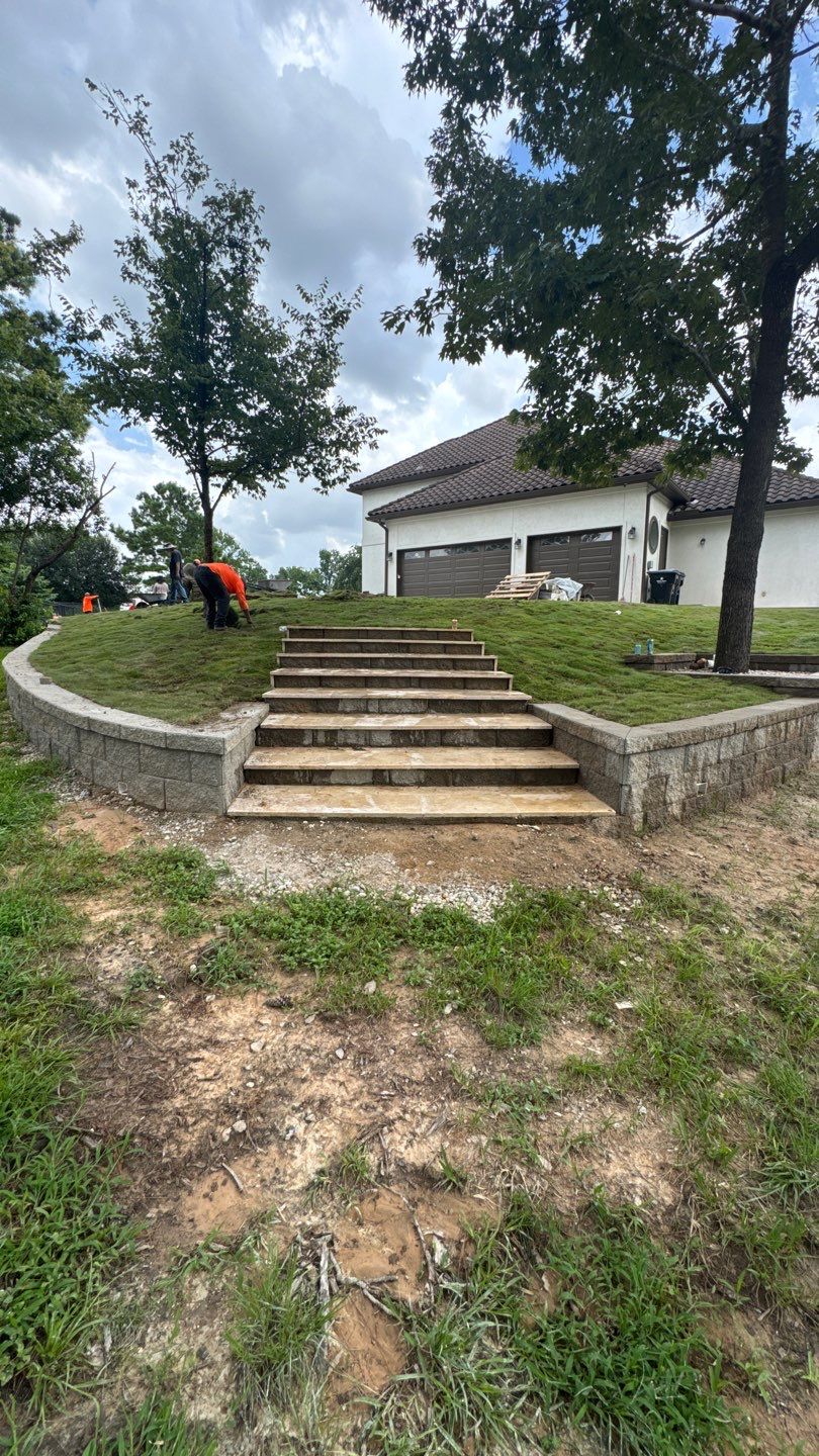 🏡 Duane’s Complete Retainer Wall & Hardscape Walkway by Texas Urban Elements