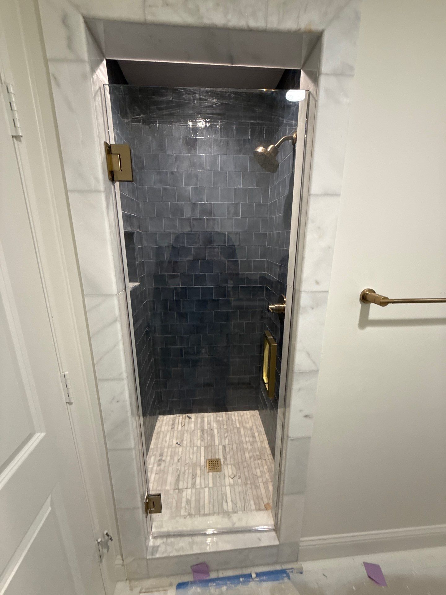 Frameless Shower Install  by Richardson Glass & Mirror