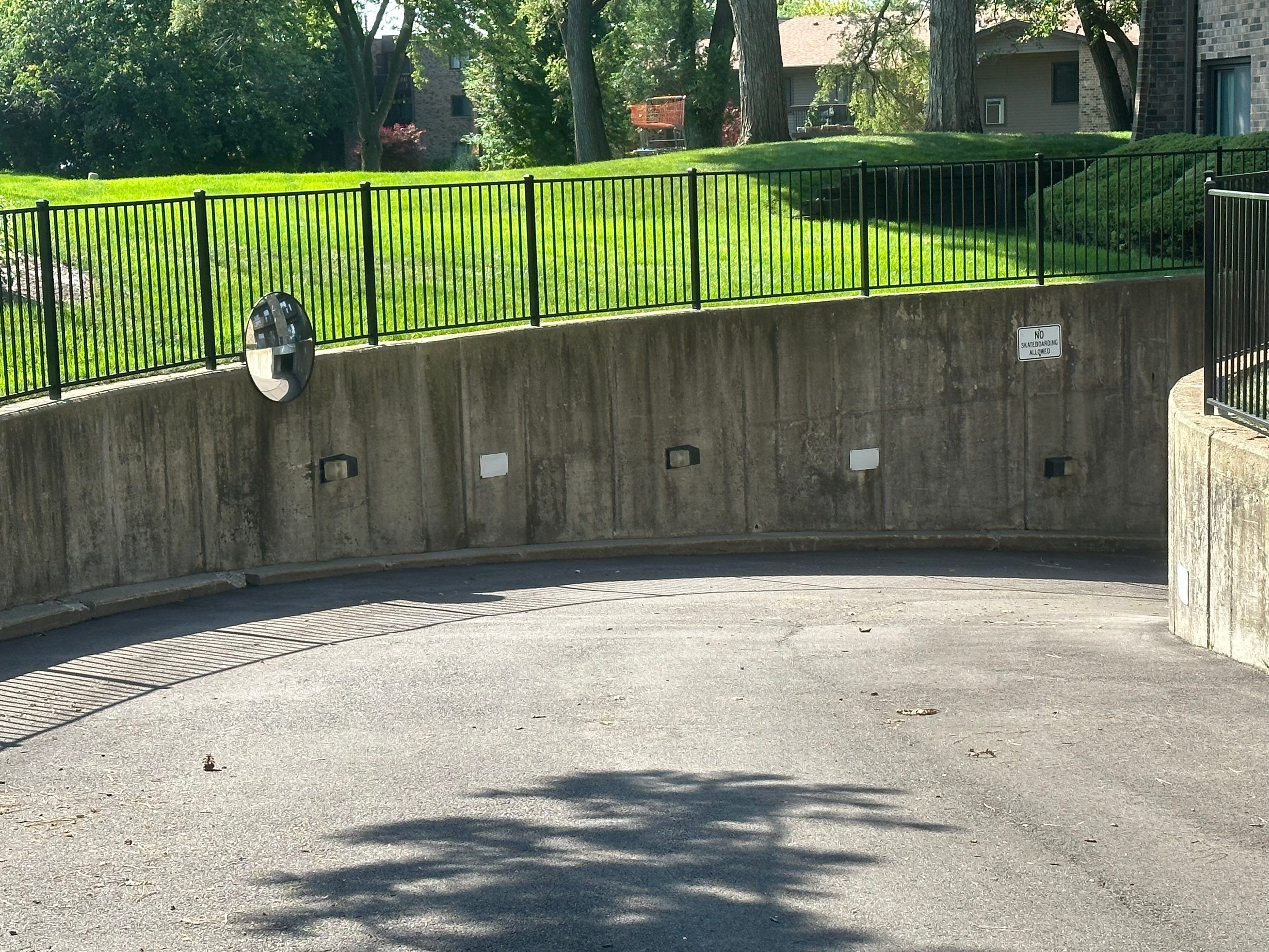 Parking garage using Hot water by Northern Power Washing LLC.