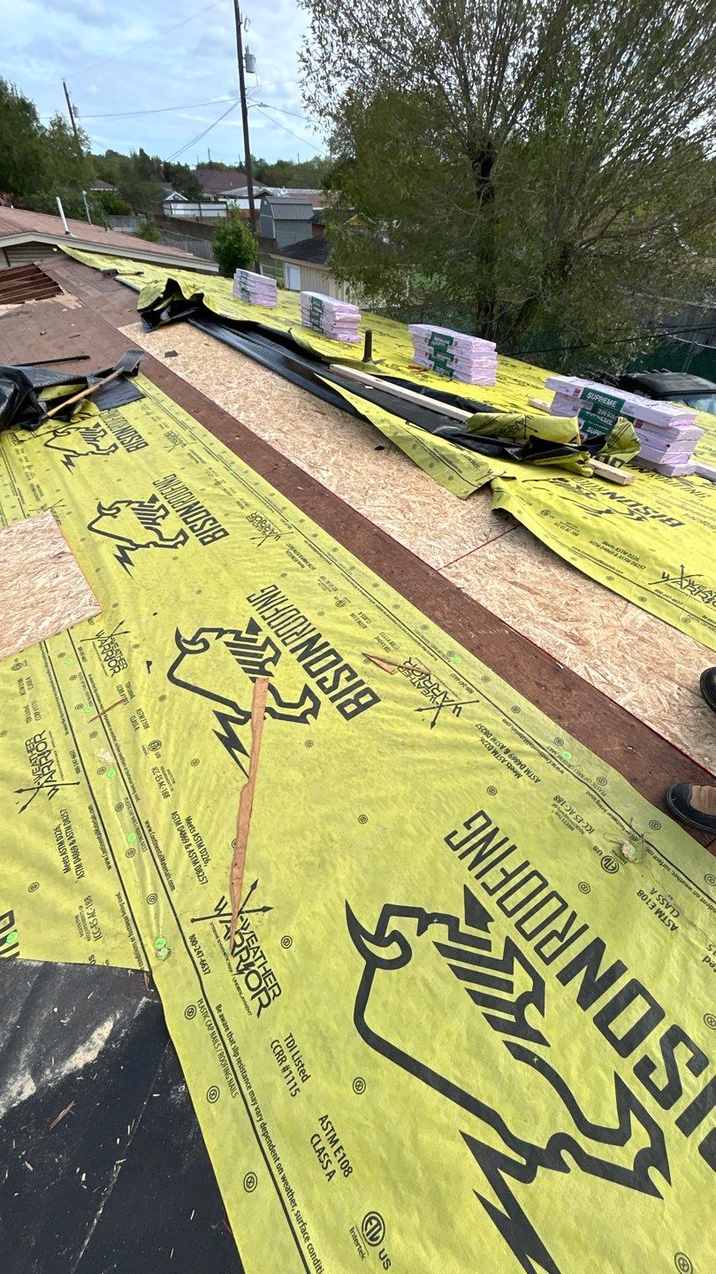 Brownsville Roof Project  by Bison Roofing  