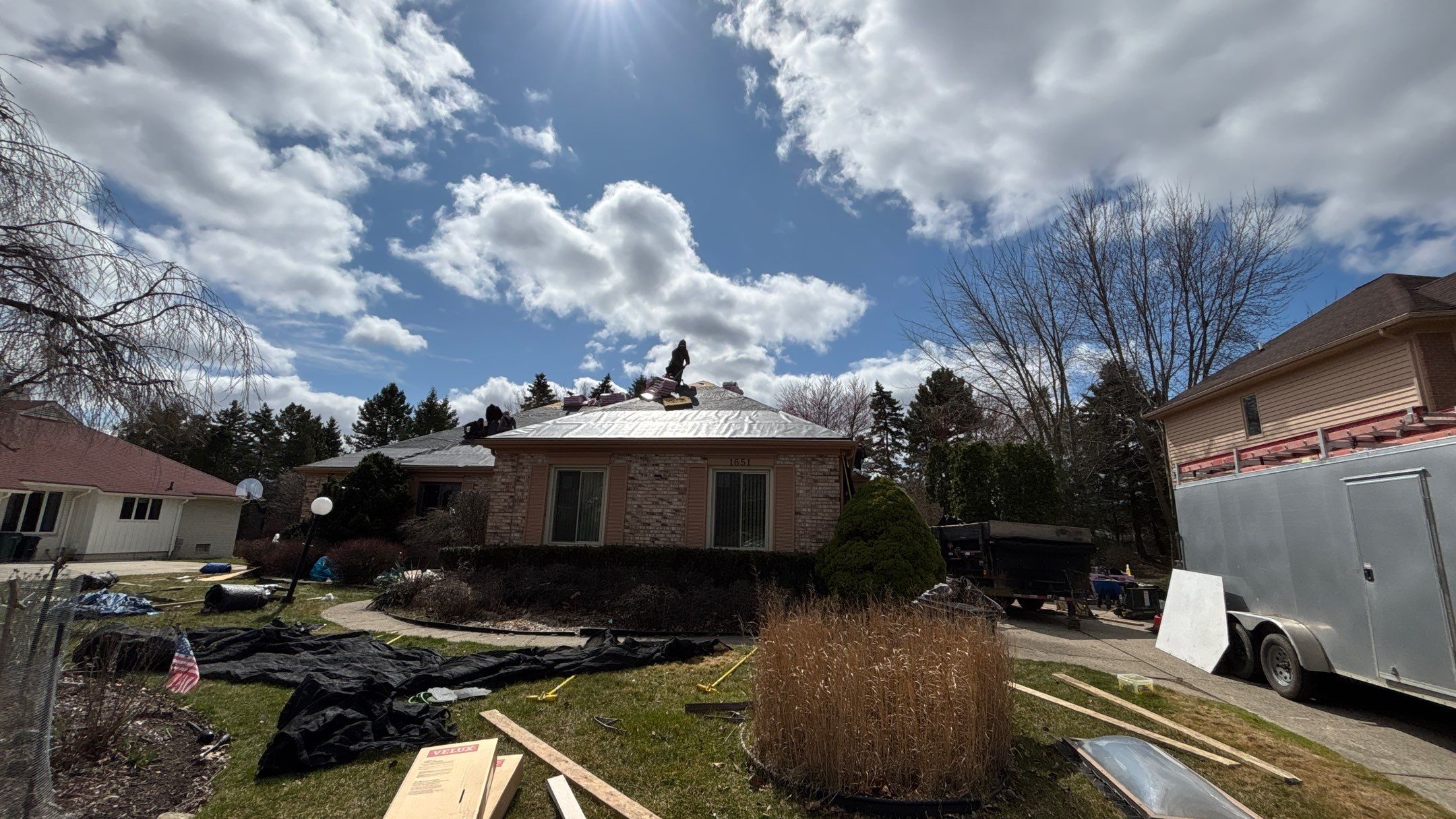 Roof Replacement using Owens Corning Midnight Plum by 180 Contractors