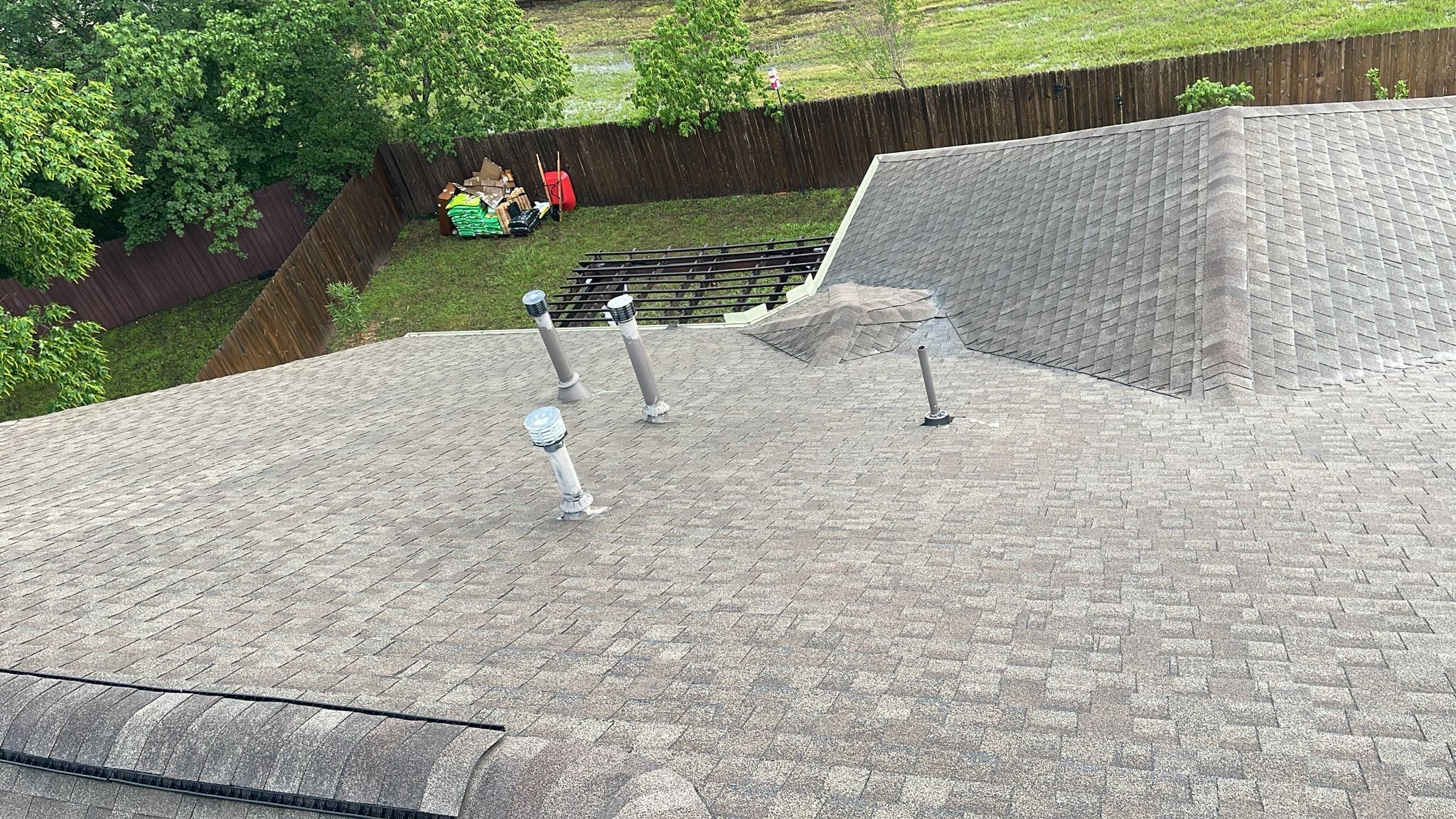 Hail Damage using Owen's Corning Duration (Lifetime) Shingles by Roof Repair Company