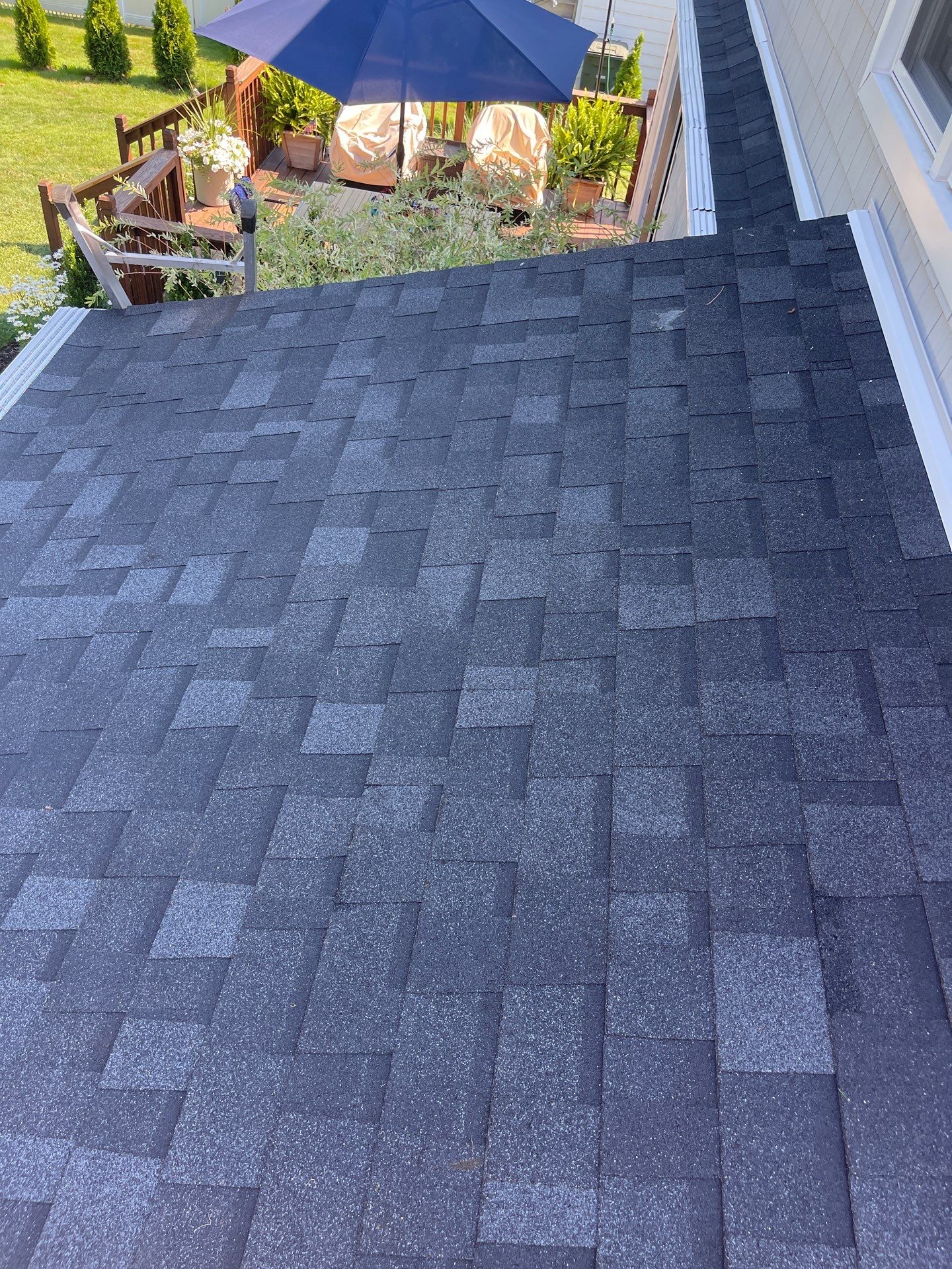 Residential Roofing Installation using Owens Corning TruDefinition Duration AR - Onyx Black & New Siding Install using Certainteed Sterling gray by A Plus Exterior