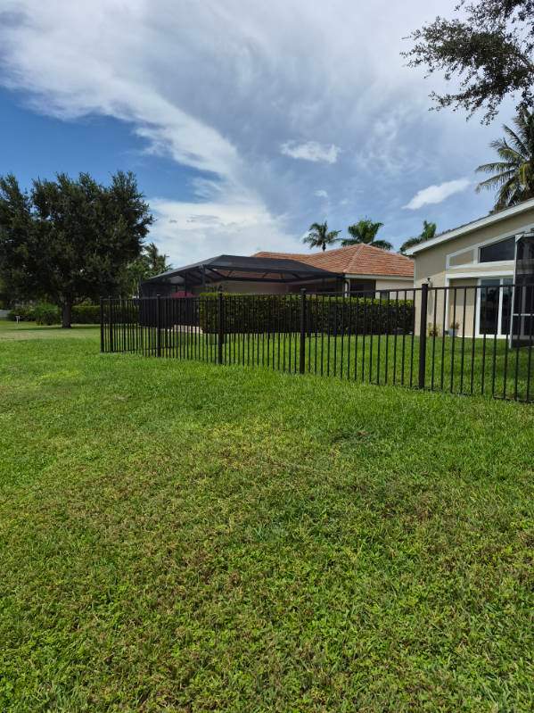 Bronze Aluminum Perimeter Fence Installation in Fort Myers by True Fence LLC