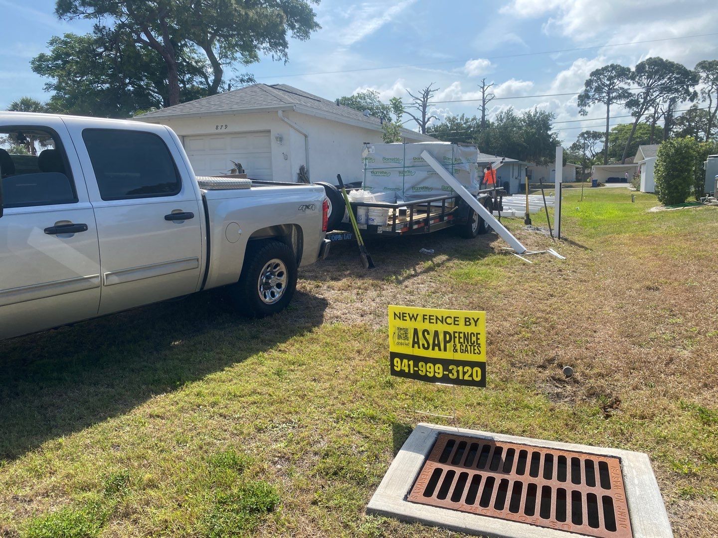 Venice, FL 6ft. Tall White Vinyl Privacy Fence  by Asap fence and gates, LLC