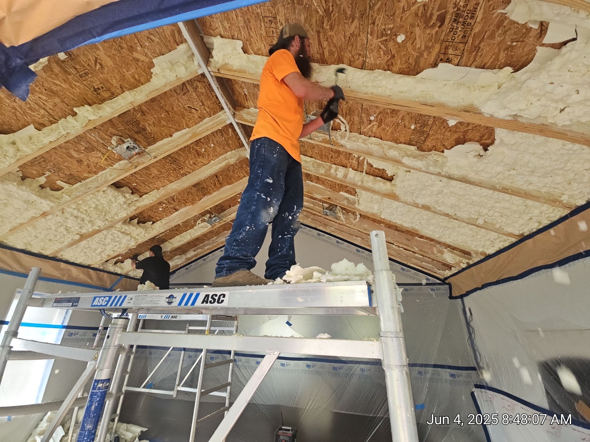 Removing a bad foam install by a national company by M.Y INSULATION LLC