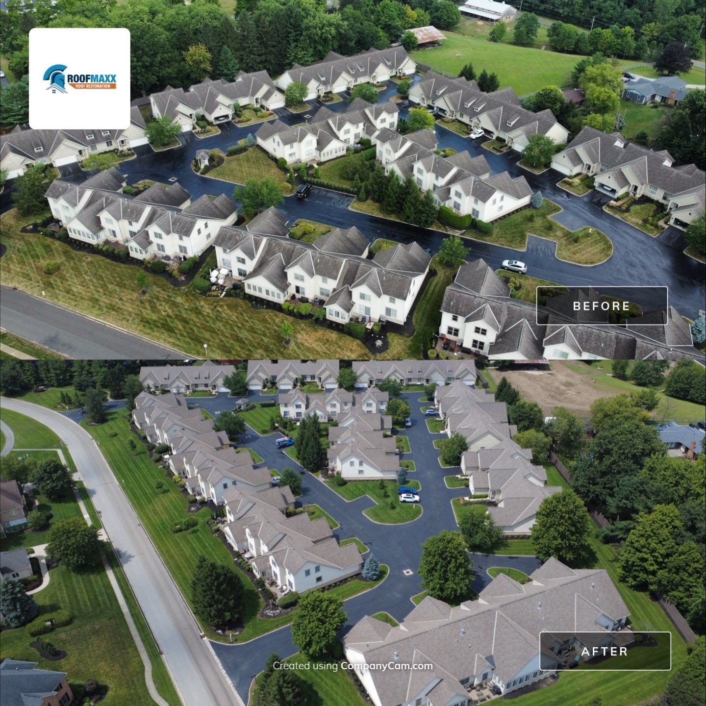 Condo Reference Before and Afters by Roof Maxx of Columbus, OH