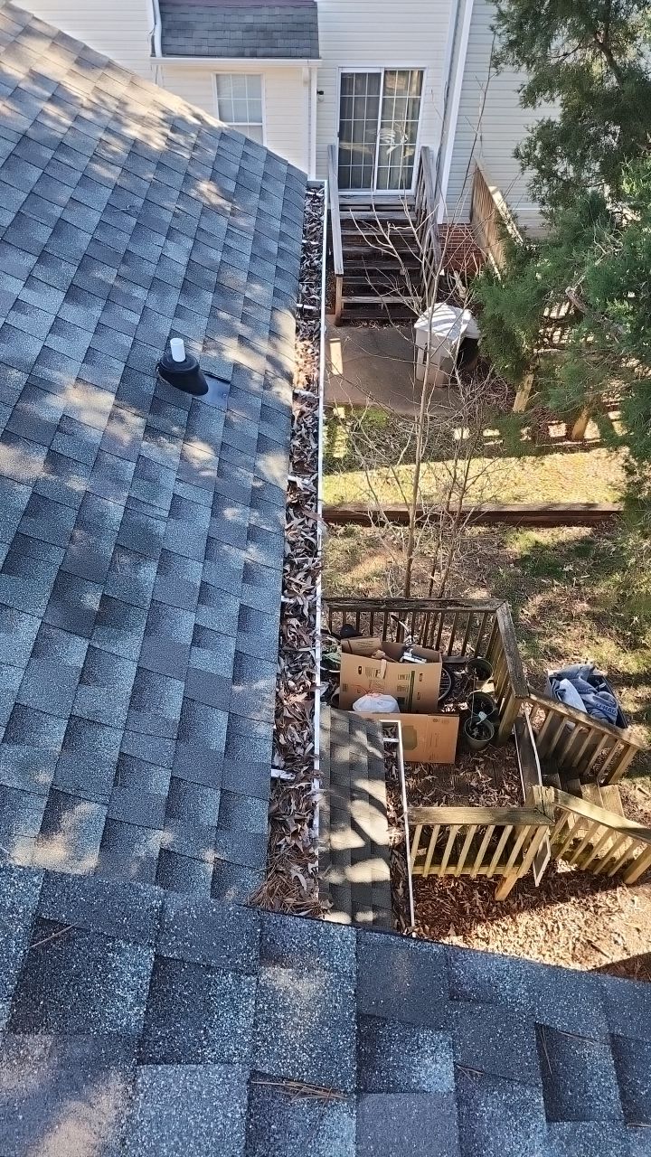 Gutter Cleaning using water by Power Wash Masters LLC