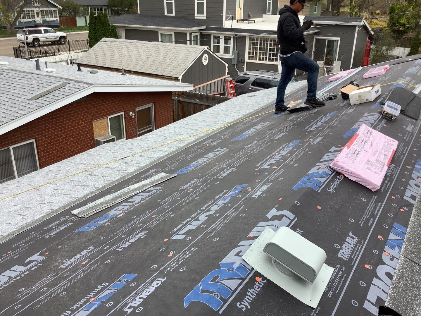 Low Pitch Residential Roofing Installation for damaged roof in Nampa by ID Roofing LLC
