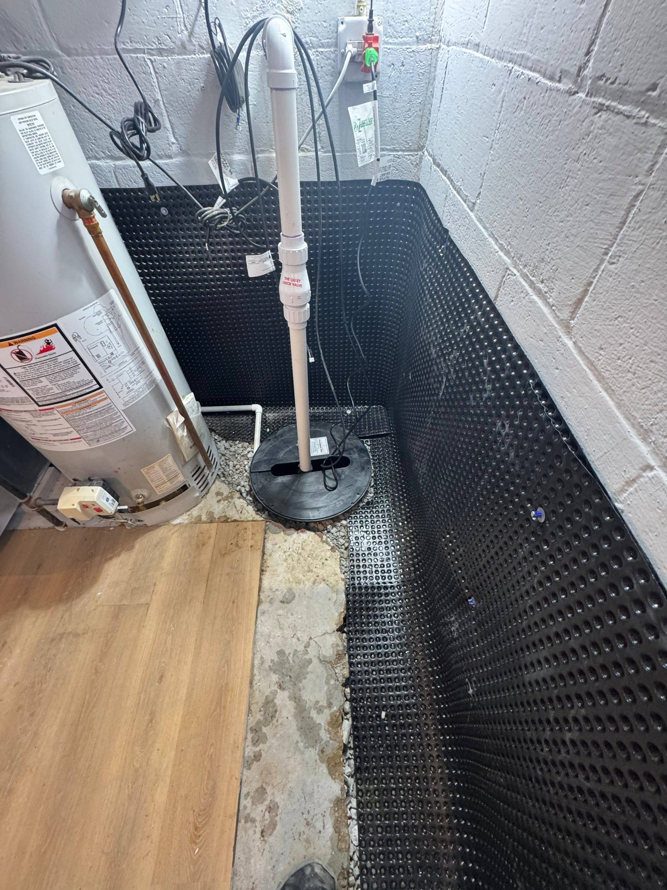 Basement Drain Tile by Area Wide Waterproofing