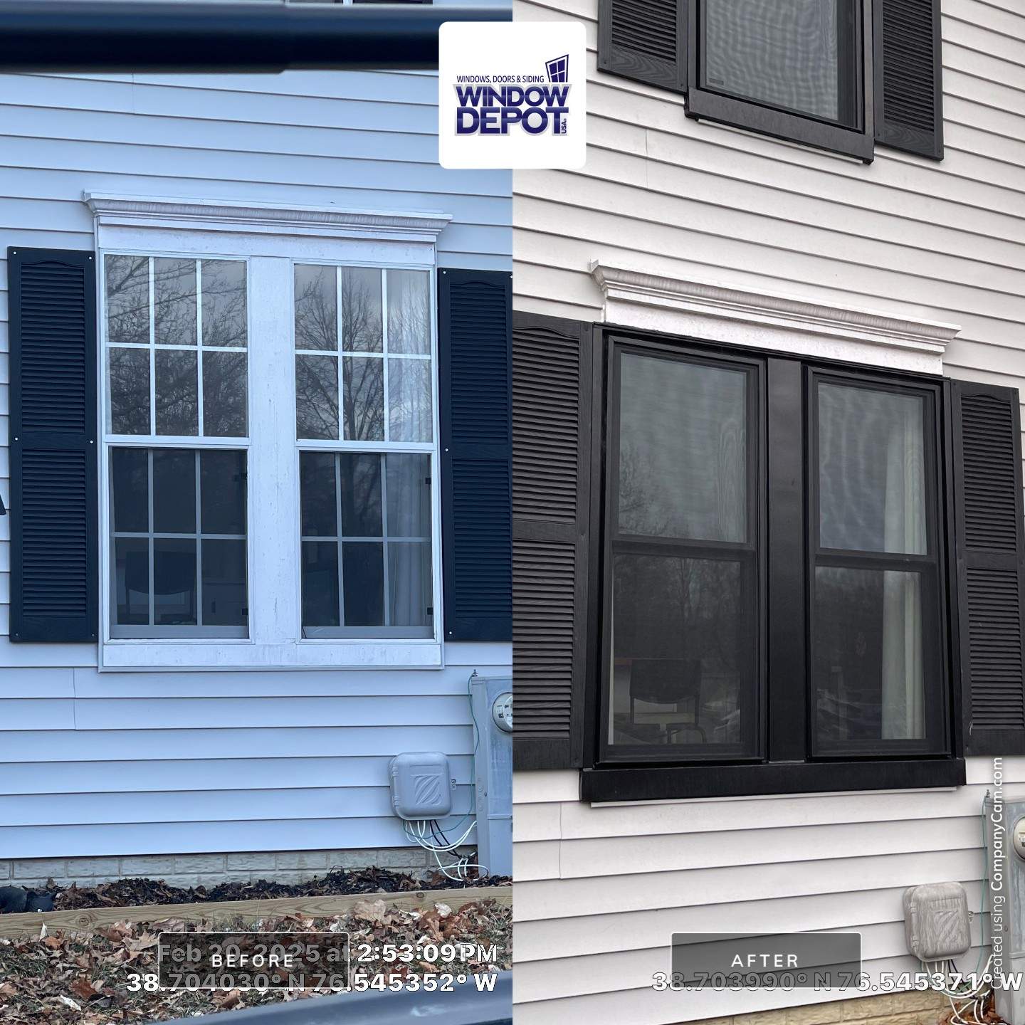 Black inside and black outside PROVIA windows by Window Depot of Annapolis