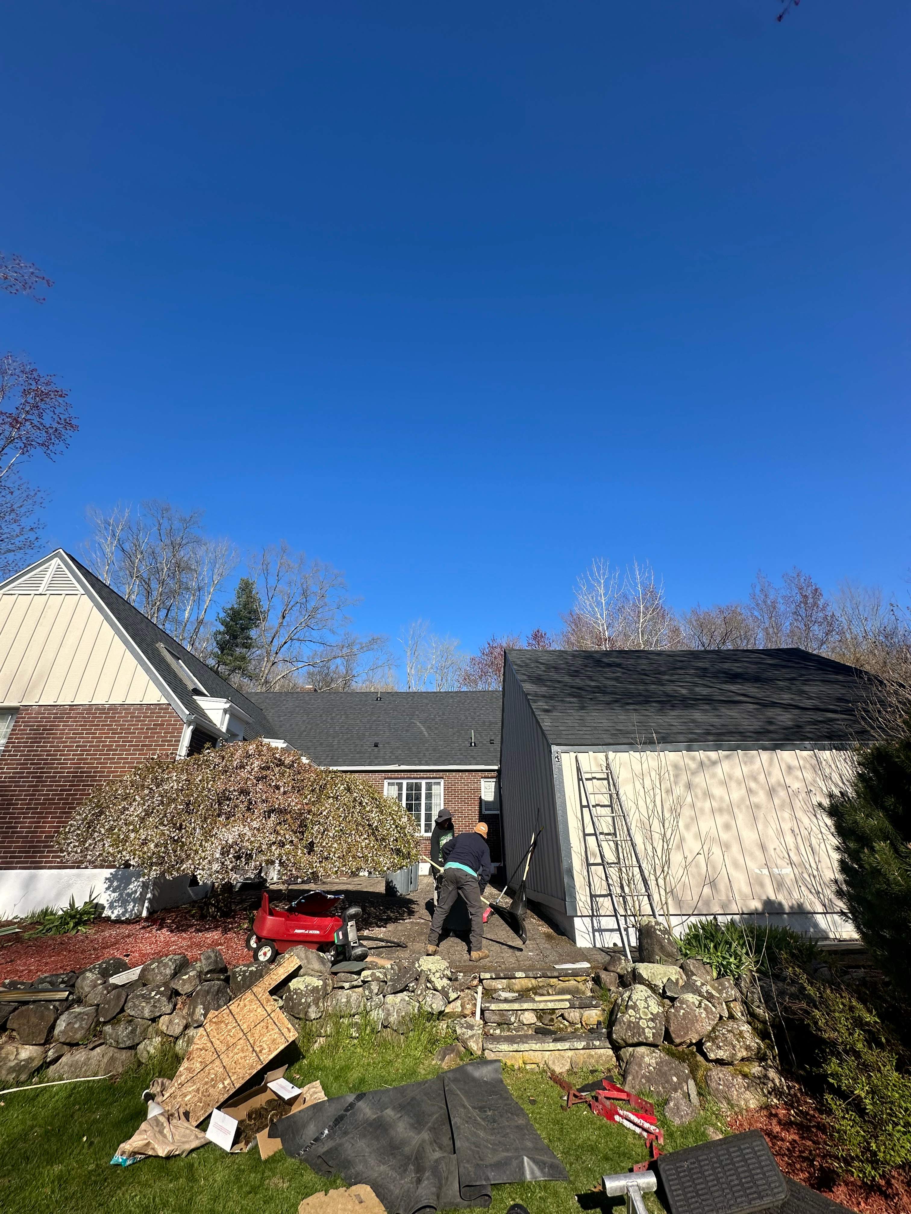 Full Roof Replacement on Large Home in North Andover, MA – CertainTeed Landmark, Charcoal Black by JOHNNYS PRO