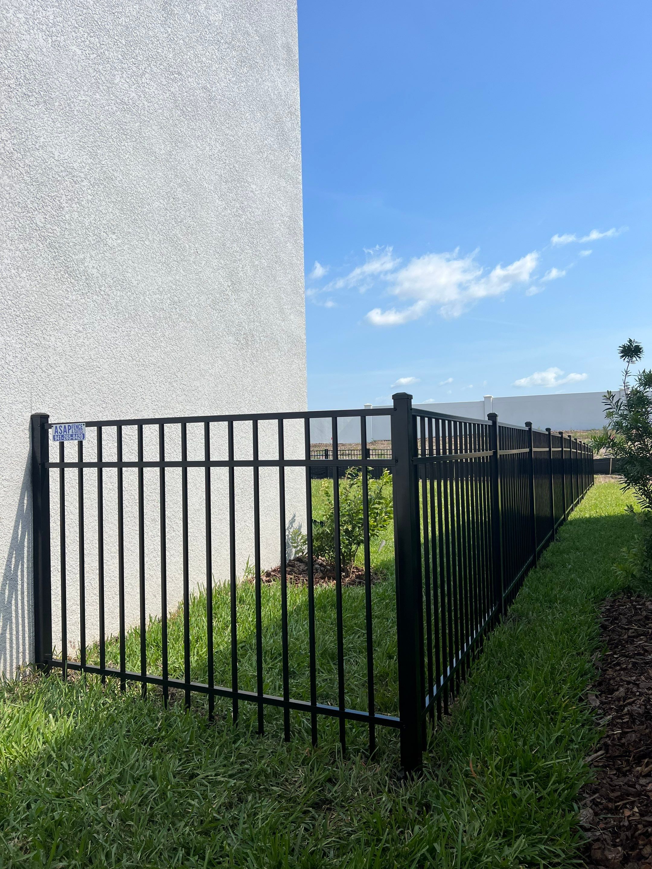 Aluminum Fence Installation using Black 3 Rail Aluminum Fence by Asap fence and gates, LLC