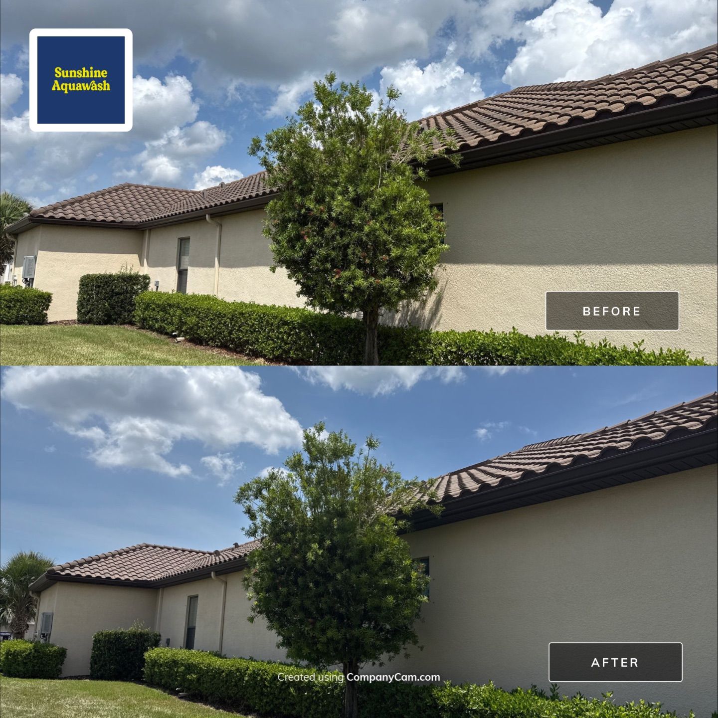 Concrete Tile Roof, Paver Driveway & Lanai Cleaning – Artisan Lakes Esplanade, Palmetto, FL by Sunshine AquaWash