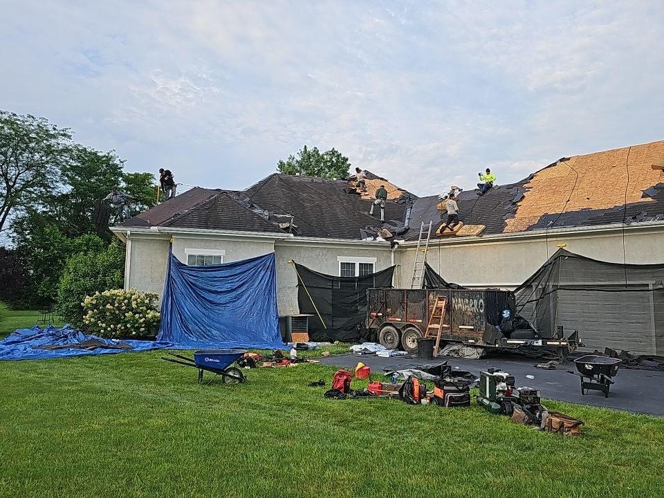 Residential Roofing Installation using Atlas Pinnacle Black Shingles by 614 Exteriors