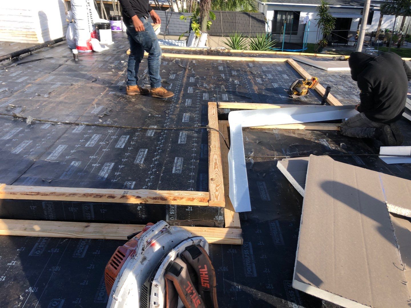Residential Re-Roof using Polyglass Self-Adhered Flat Deck by First Due Roofing