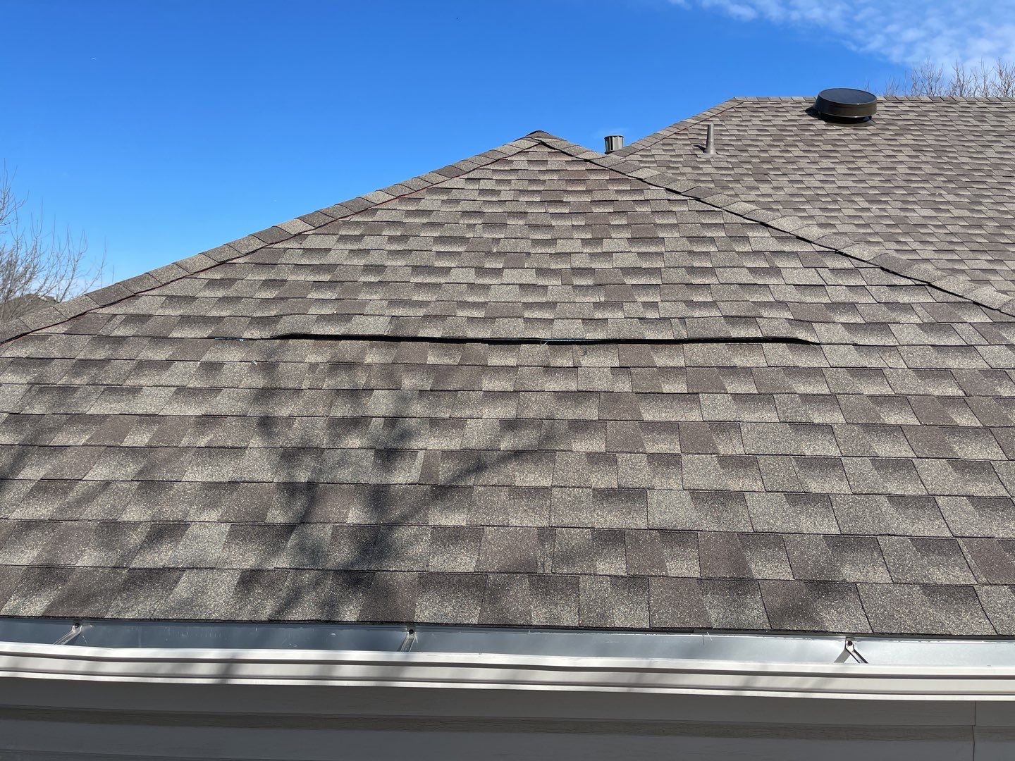 Major storm damage required full roof replacement along with other exterior repairs by First United Roofing & Construction