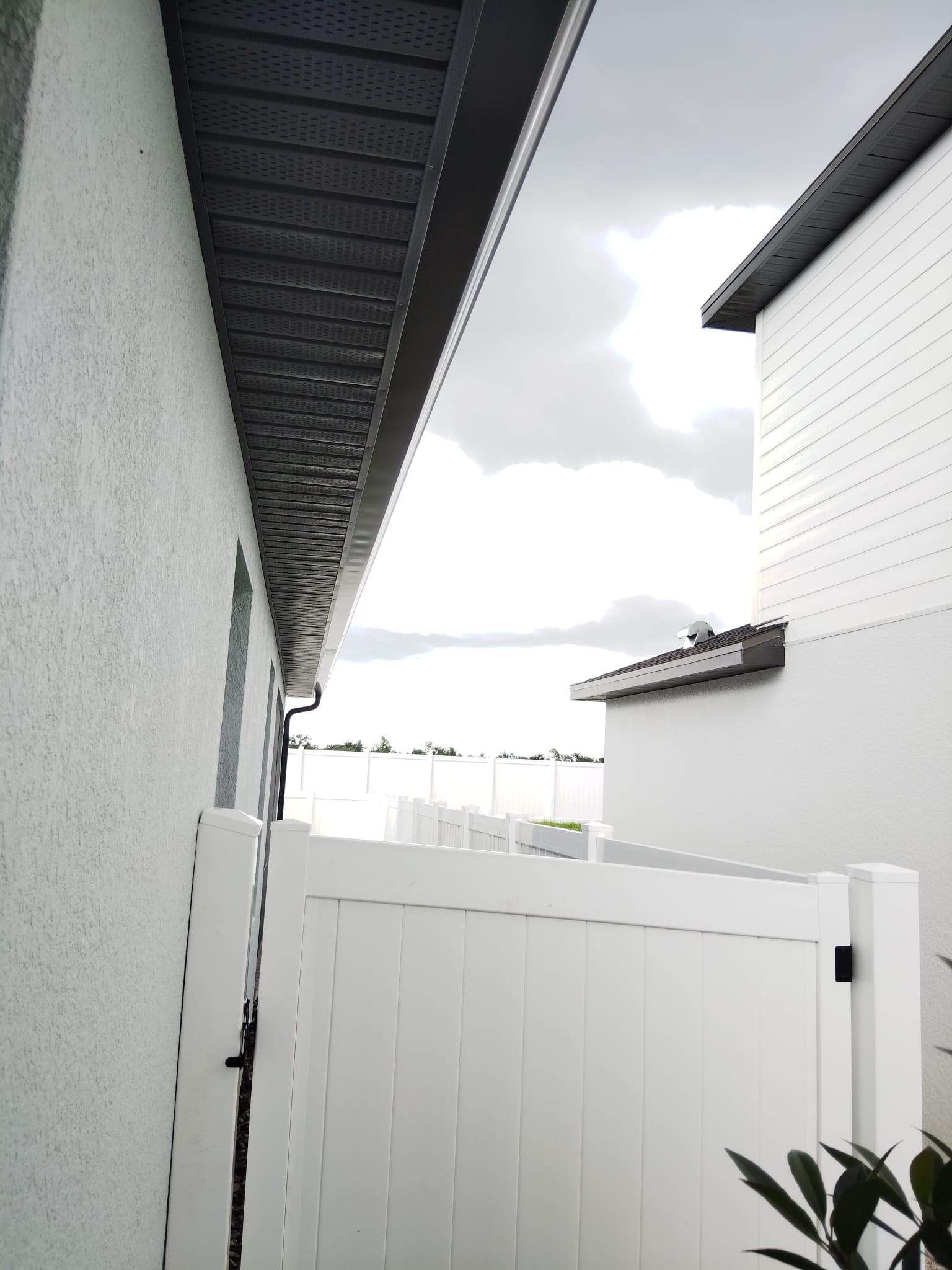 White Vinyl Privacy Fence Installation for North Port Residential Property by True Fence LLC