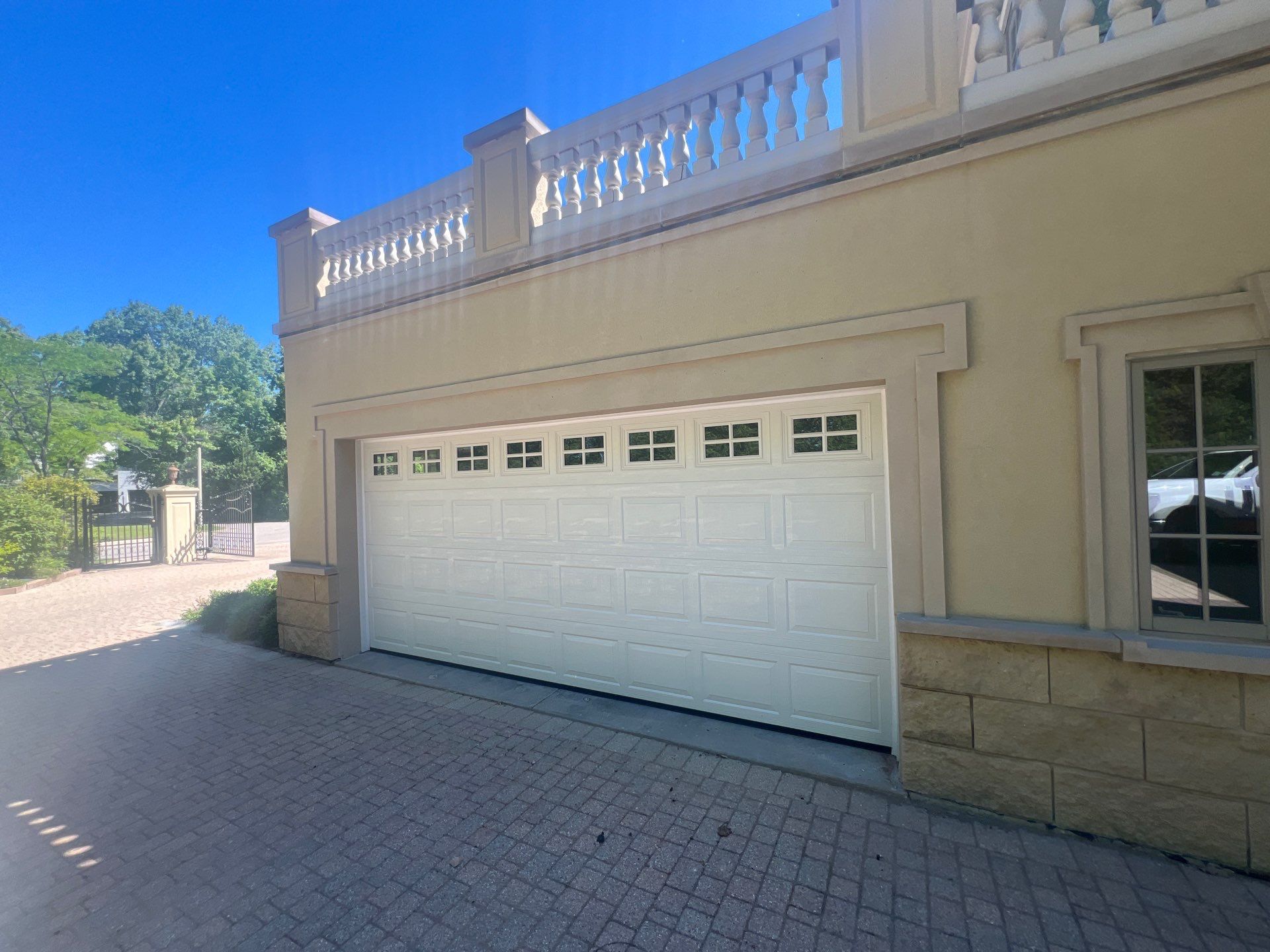 concrete cleaning using Algaecide, soft wash soap by Northern Power Washing LLC.