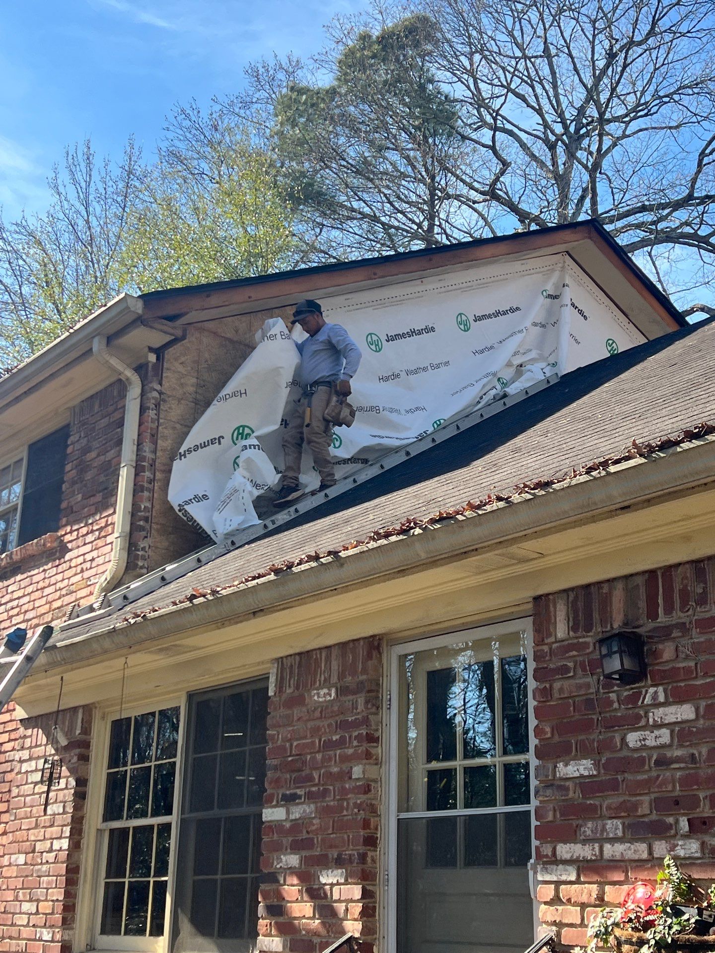 Gable Siding Replacement with James Hardie HZ10 Lap Siding by Nelson Exteriors 