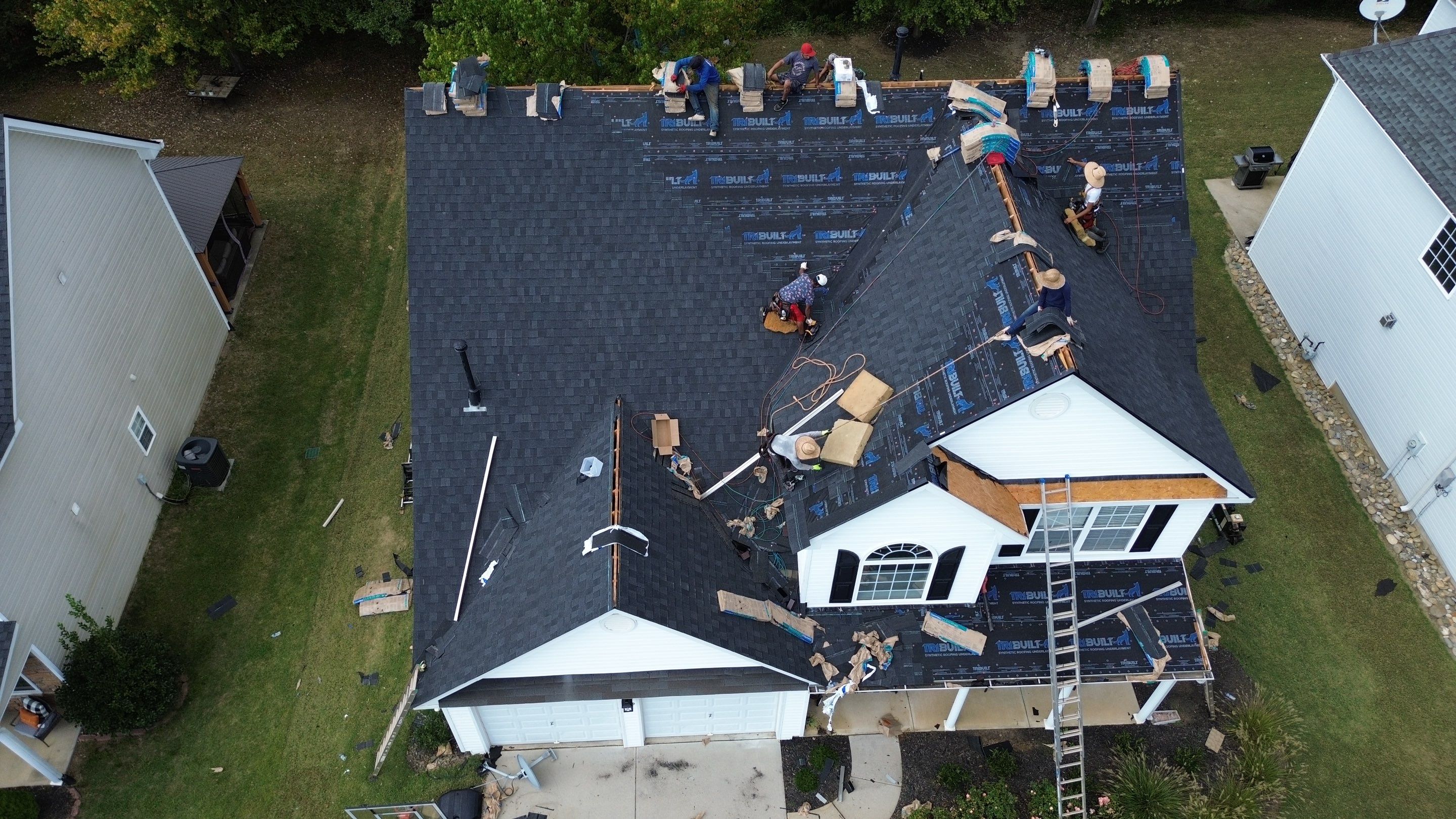 Roof and downspout replacement by hail damage by Just Brilliant Restoration JBR