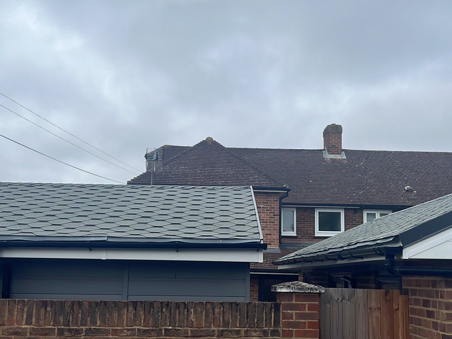 Roof Clean and Coping Stones using Honda 15lpm Low Pressure Washing Machine by Ges Exterior Cleaning ltd