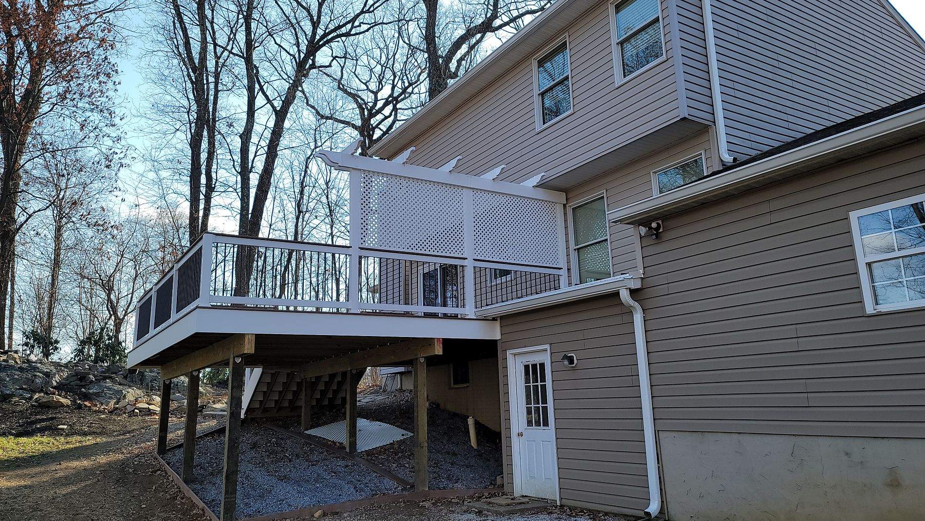 Rebuild deck, exterior wall repair and sliding glass door by Roof Right Inc