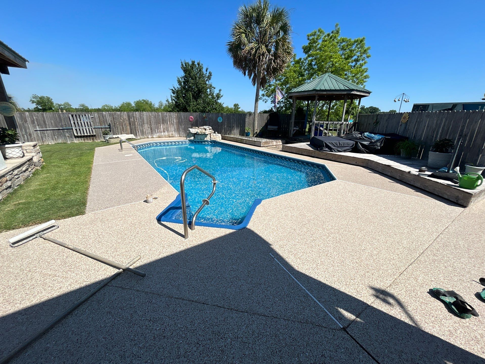 Take a look at how these floors got in shape for Summer! by Deese Elite Concrete Coatings