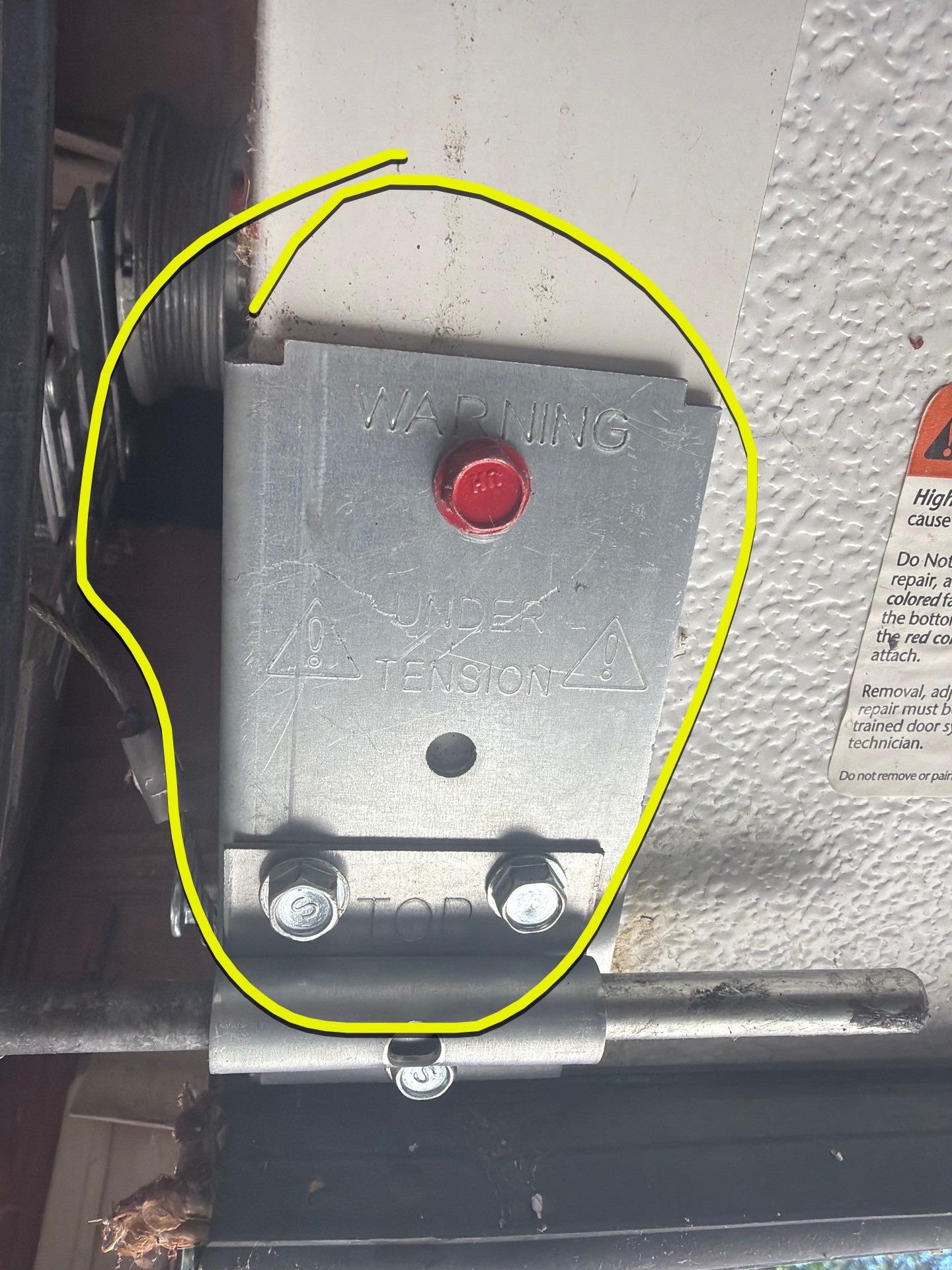 Single spring replacement and track reset and alignment in Danville, CA by Valiant Garage Door
