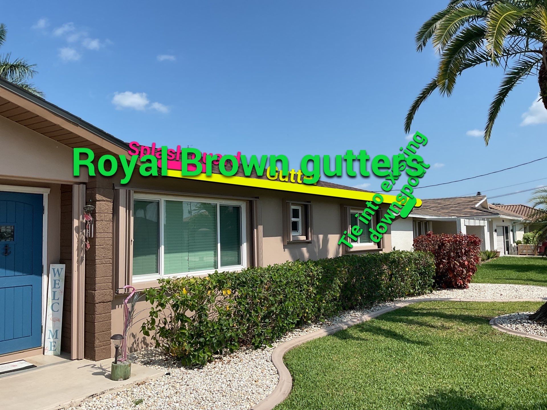 Brown Seamless Gutters using Royal Brown Seamless Gutters in Cape Coral FL by Gutter Professors